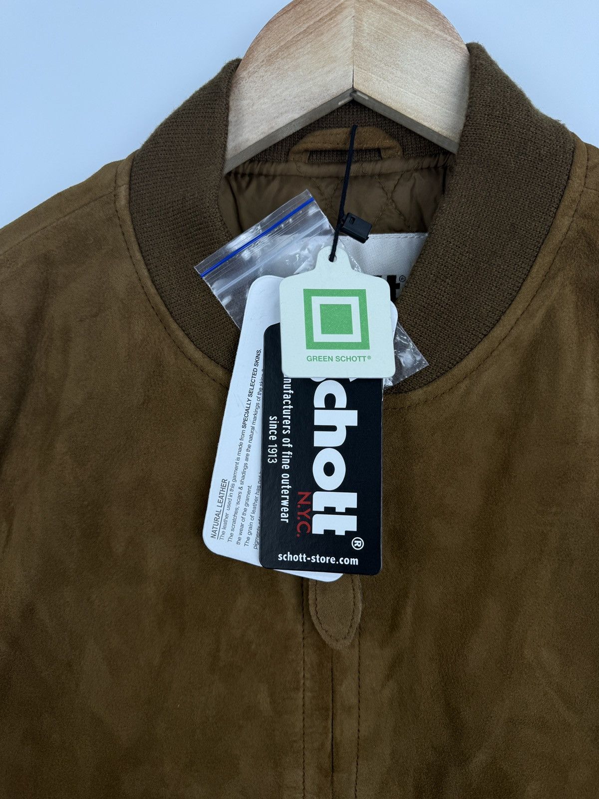 Schott 🇺🇸 NEW❗️Schott NYC Suede Leather Bomber Jacket Rust Rare Retro Size US M / EU 48-50 / 2 - 12 Thumbnail