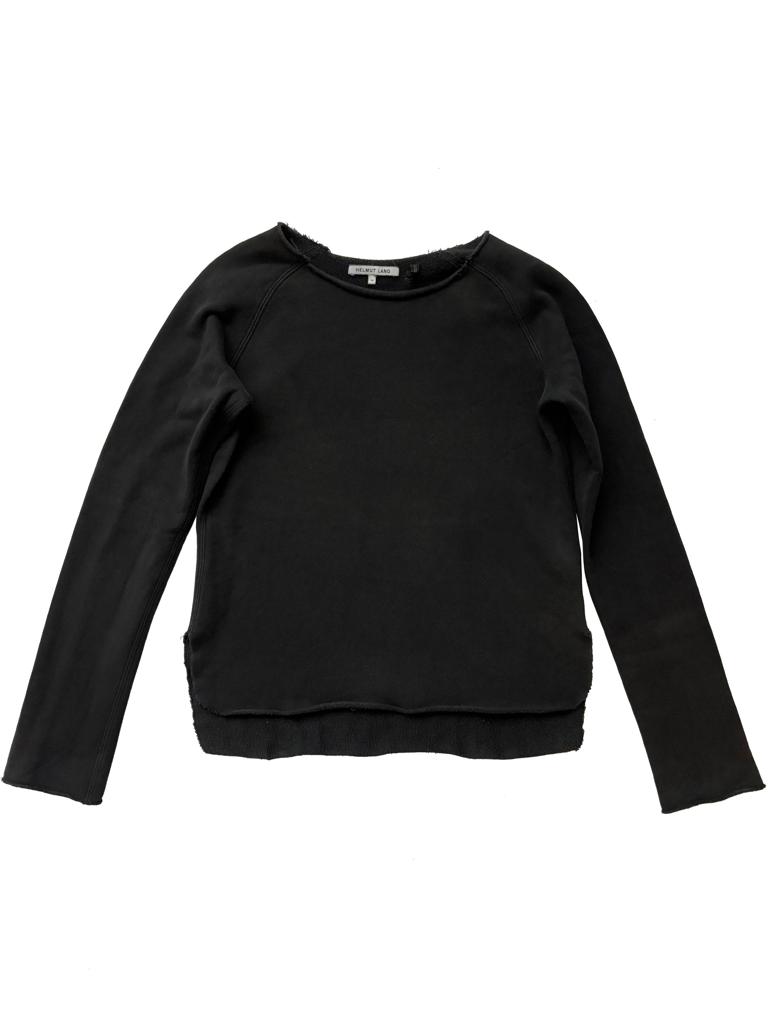 Helmut Lang ⚡️QUICK SALE⚡️Helmut Lang Black Raw Edged Sweatshirt Size US XS / EU 42 / 0 - 1 Thumbnail