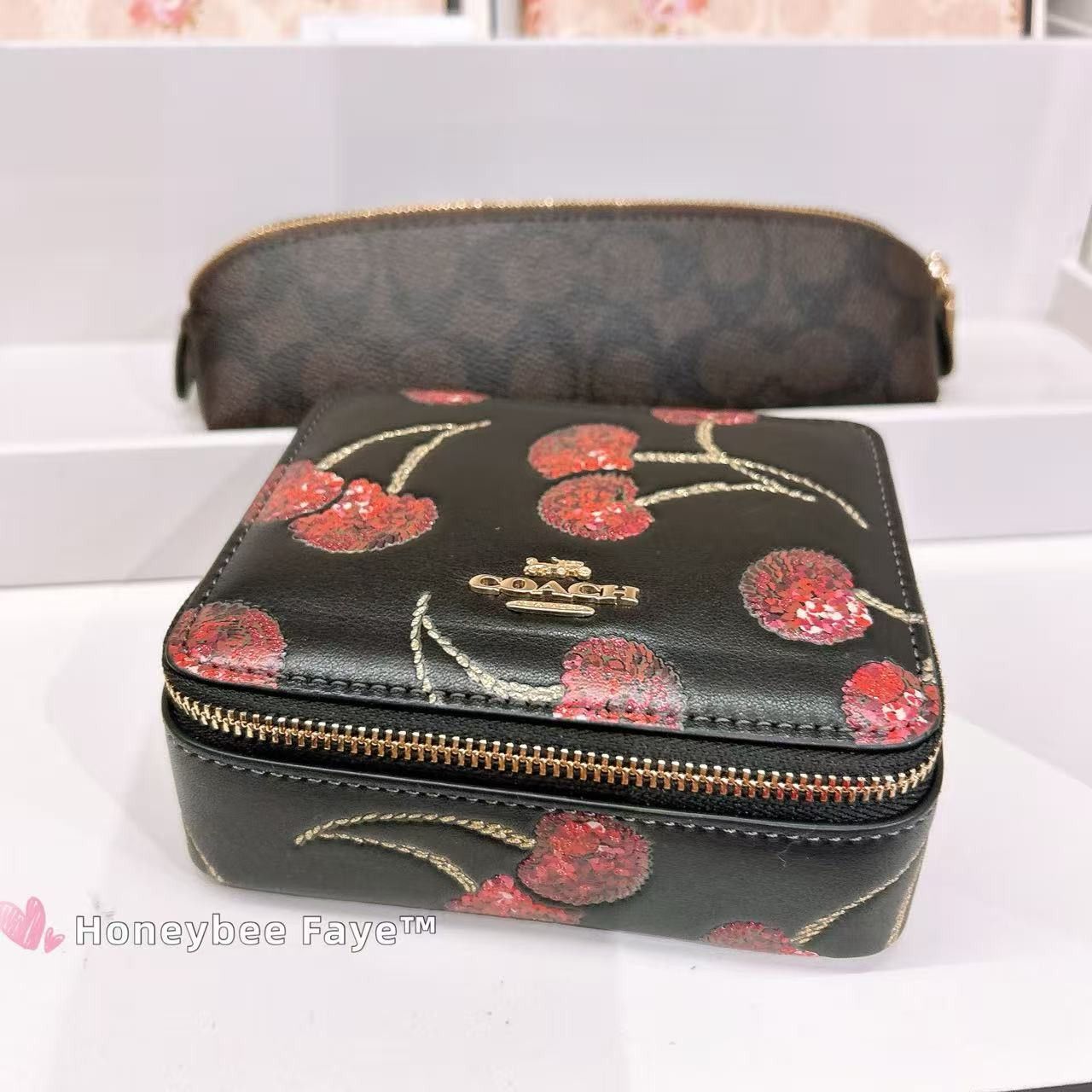 Large Jewelry Box With Cherry Print CDD69