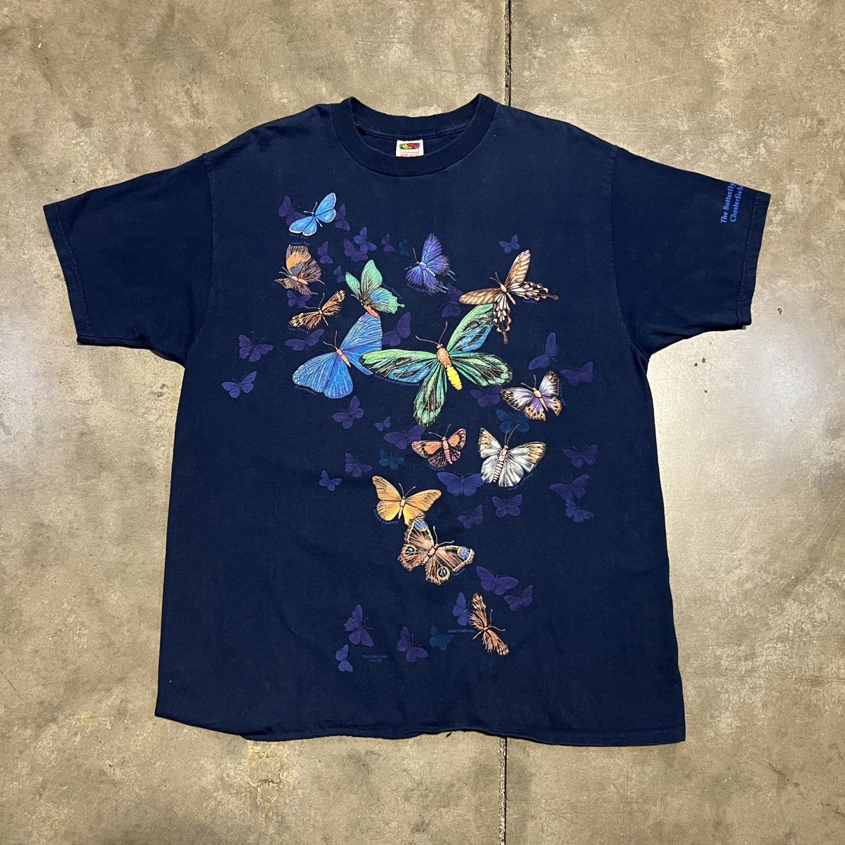 Vintage Vintage 90s Butterfly T shirt AOP Double Sided Graphic Tee Size US XL / EU 56 / 4 - 1 Thumbnail
