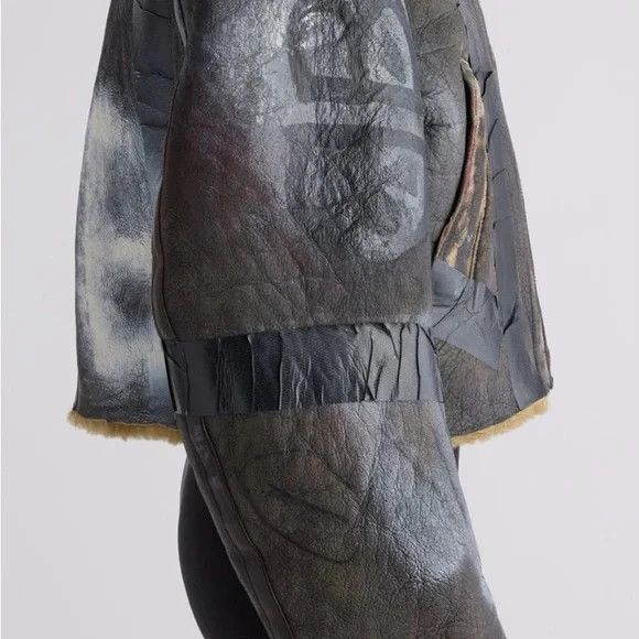 Balenciaga o1in1g0126 Taped Aviator Jacket in Brown/Beige Size US S / EU 44-46 / 1 - 5 Thumbnail