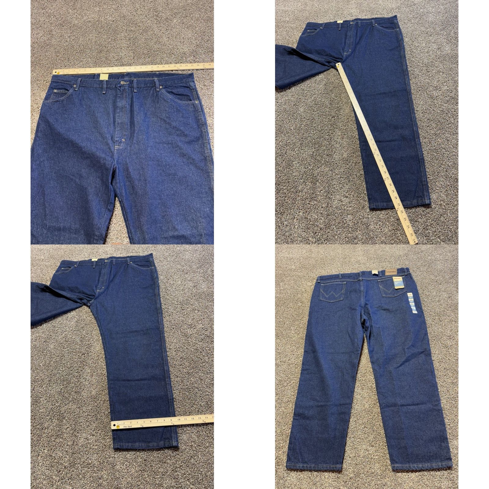 Wrangler Wrangler Rugged Wear Jeans Men 50 Blue Denim Bootcut 50X30 NEW Relaxed 5-Pocket Cotton Mens Size US 34 / EU 50 - 8 Thumbnail