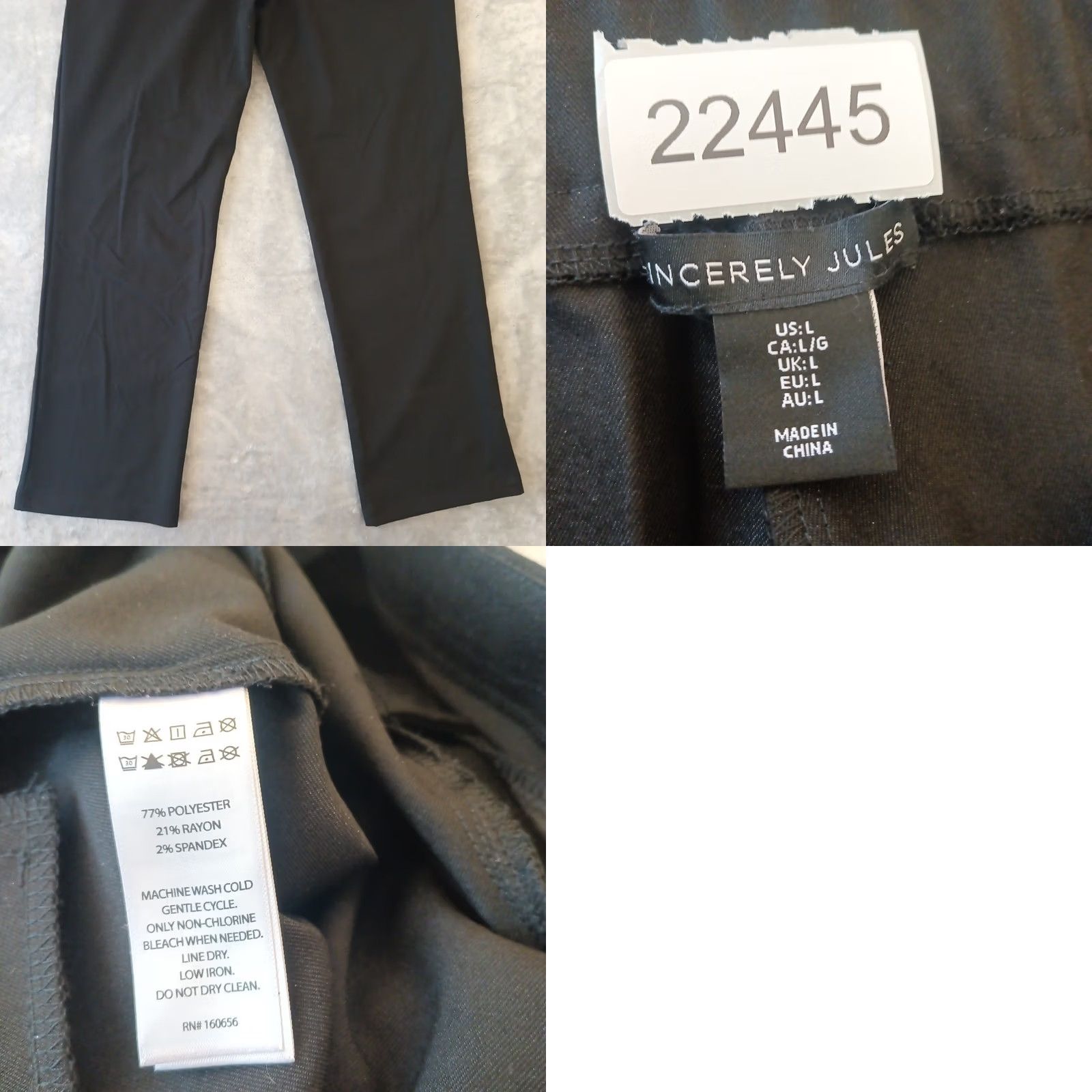 Vintage Sincerely Jules Dress Pants Womens L Black Pleated Front Pockets 29x29.5 Dress Pants Womens Mens Womens Size 36" / US 14 / IT 50 - 8 Thumbnail