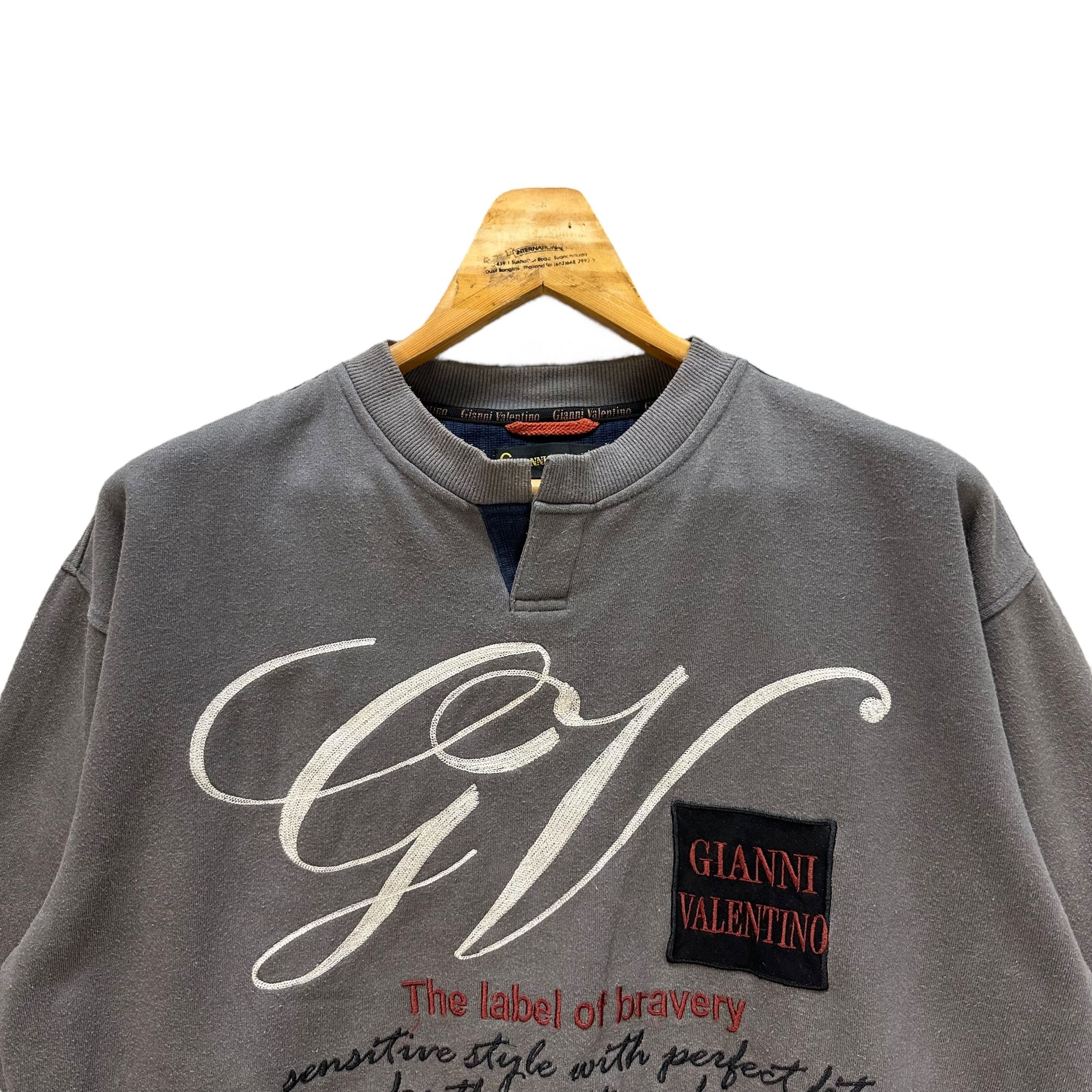 Gianni Valentino GIANNI VALENTINO EMBROIDERY BIG LOGO SWEATSHIRT #8913-038 Size US S / EU 44-46 / 1 - 2 Thumbnail