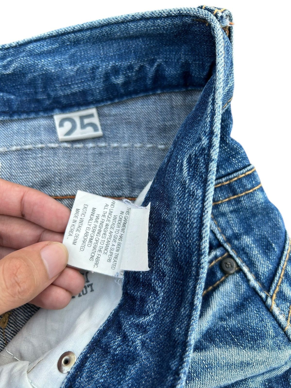 Kapital YOSHITOMO NARA LOLITA Exotic Vintage Distressed Denim Jeans Size US 30 / EU 46 - 13 Thumbnail