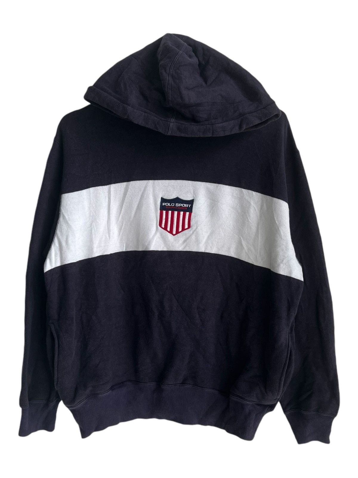 Lo Life 1990s OG Polo Sport Ralph Lauren K Swiss Crest Logo Hoodie Size US M / EU 48-50 / 2 - 3 Thumbnail