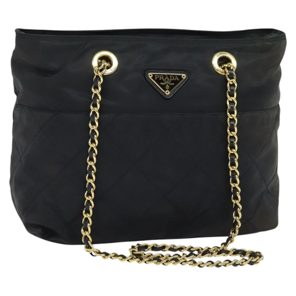 Prada Prada Chain Shoulder Bag Quilted Tessuto Size ONE SIZE - 1 Thumbnail