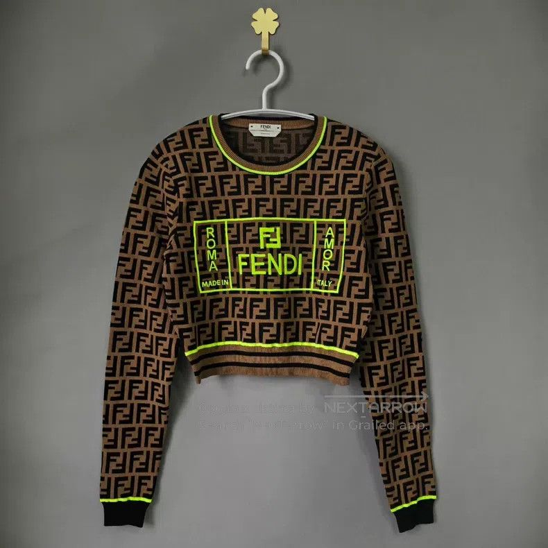 Fendi Fendi Printed Monogram Short Knit Top Size XS / US 0-2 / IT 36-38 - 1 Thumbnail