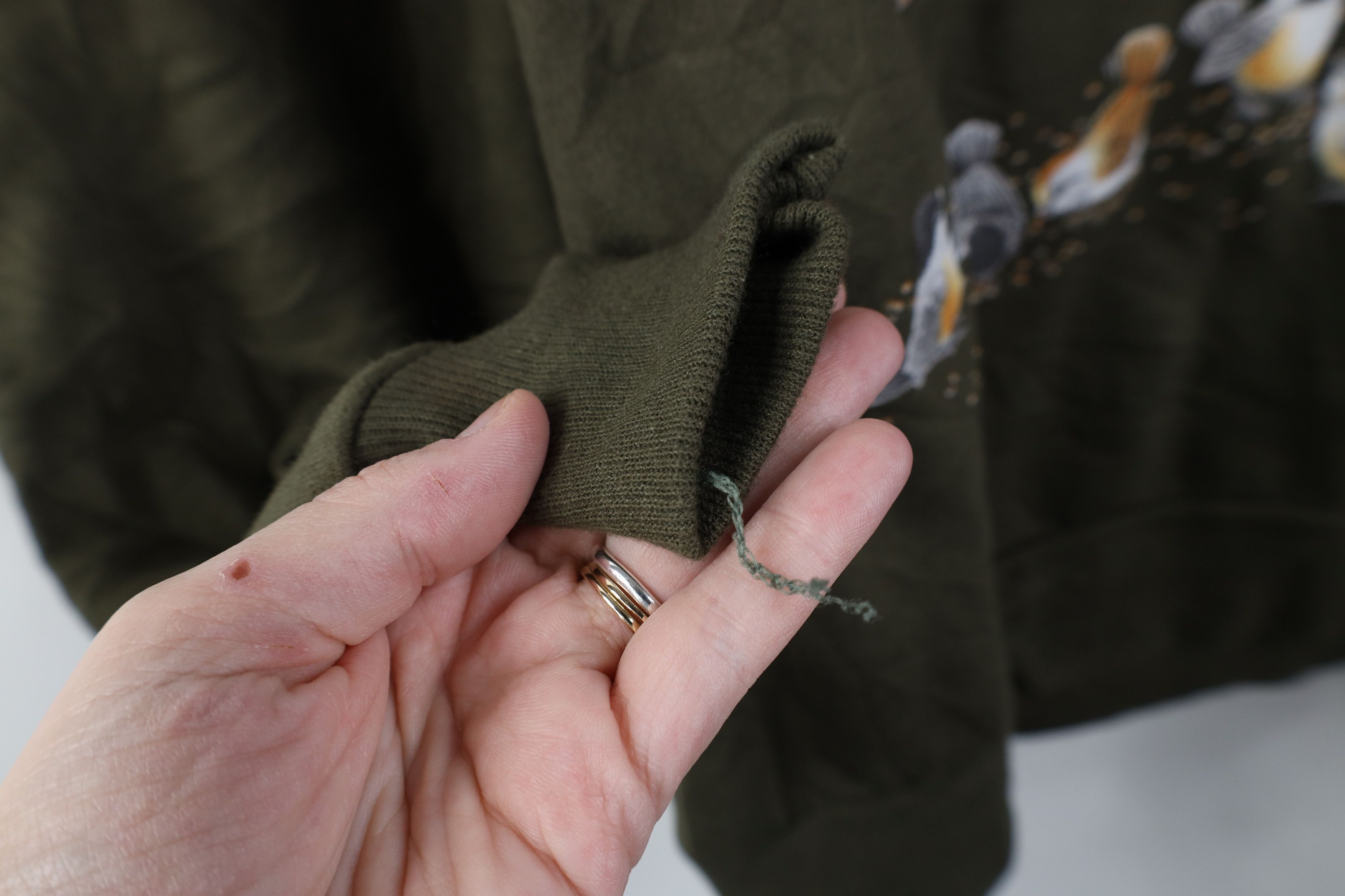 Vintage Vintage 90s Streetwear Nature Birds Layered Sweatshirt Green Size L / US 10 / IT 46 - 12 Thumbnail