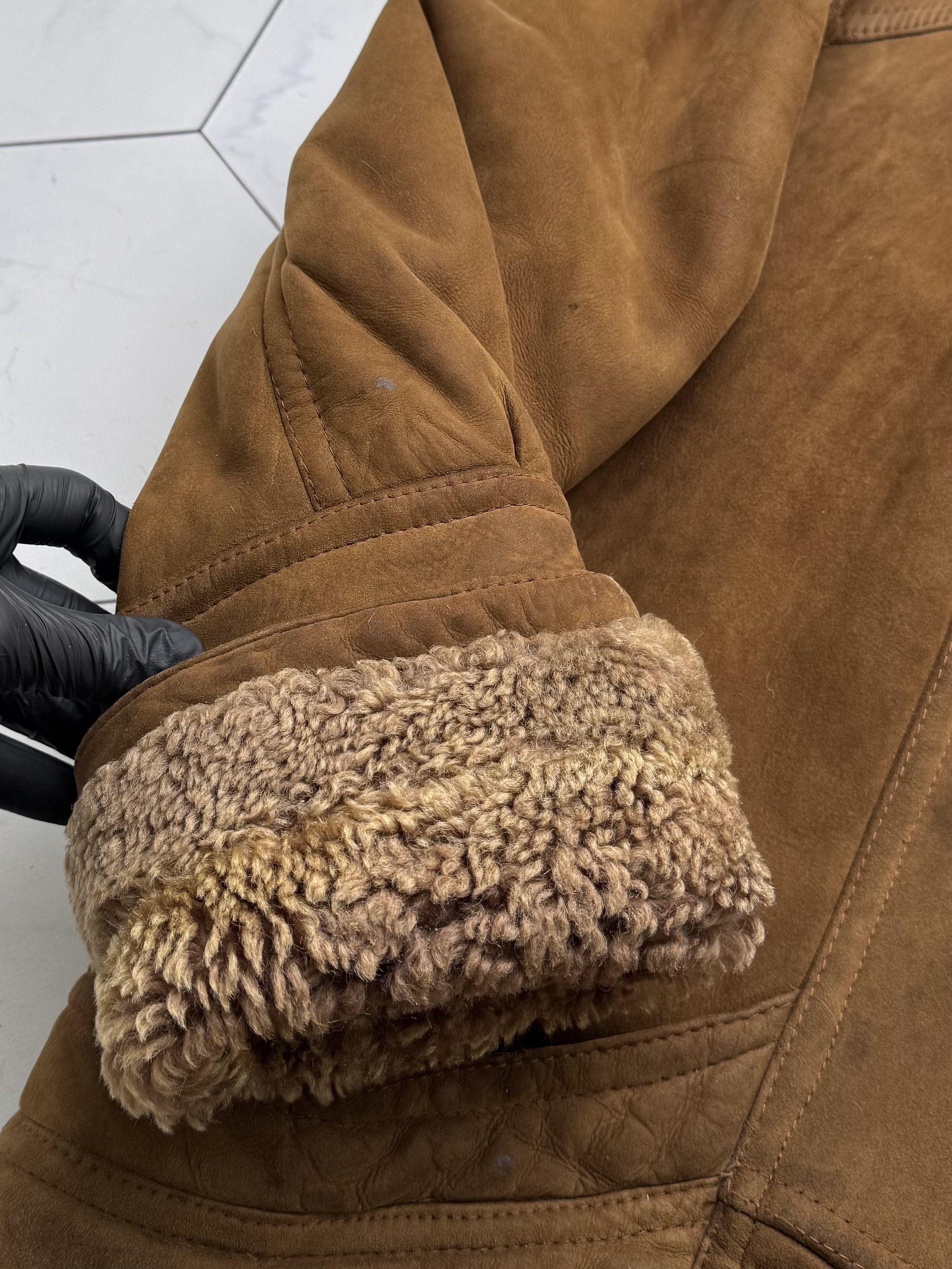 Vintage Vintage Real Sheepskin Coat Hooded Leather Winter Outerwear Size L / US 10 / IT 46 - 8 Thumbnail