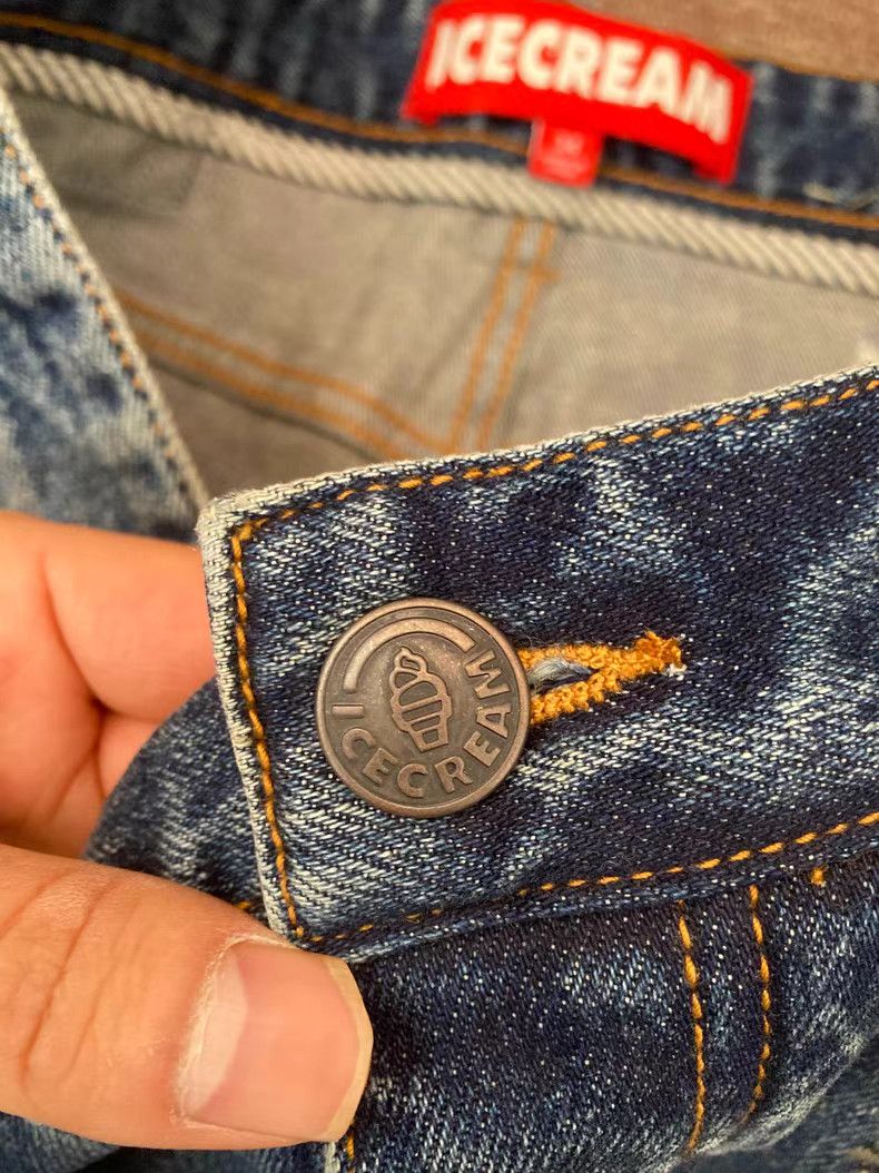 Billionaire Boys Club BBC ICE CREAM Embroidered Jeans Size US 34 / EU 50 - 4 Thumbnail