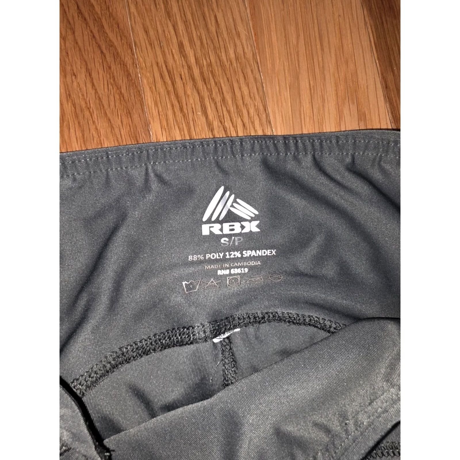 Logo 7 RBX Ankle Legging Women's S/P Gray Polyester Logo Stretch Pockets Pull On Shirt? Size 28" / US 6 / IT 42 - 4 Thumbnail