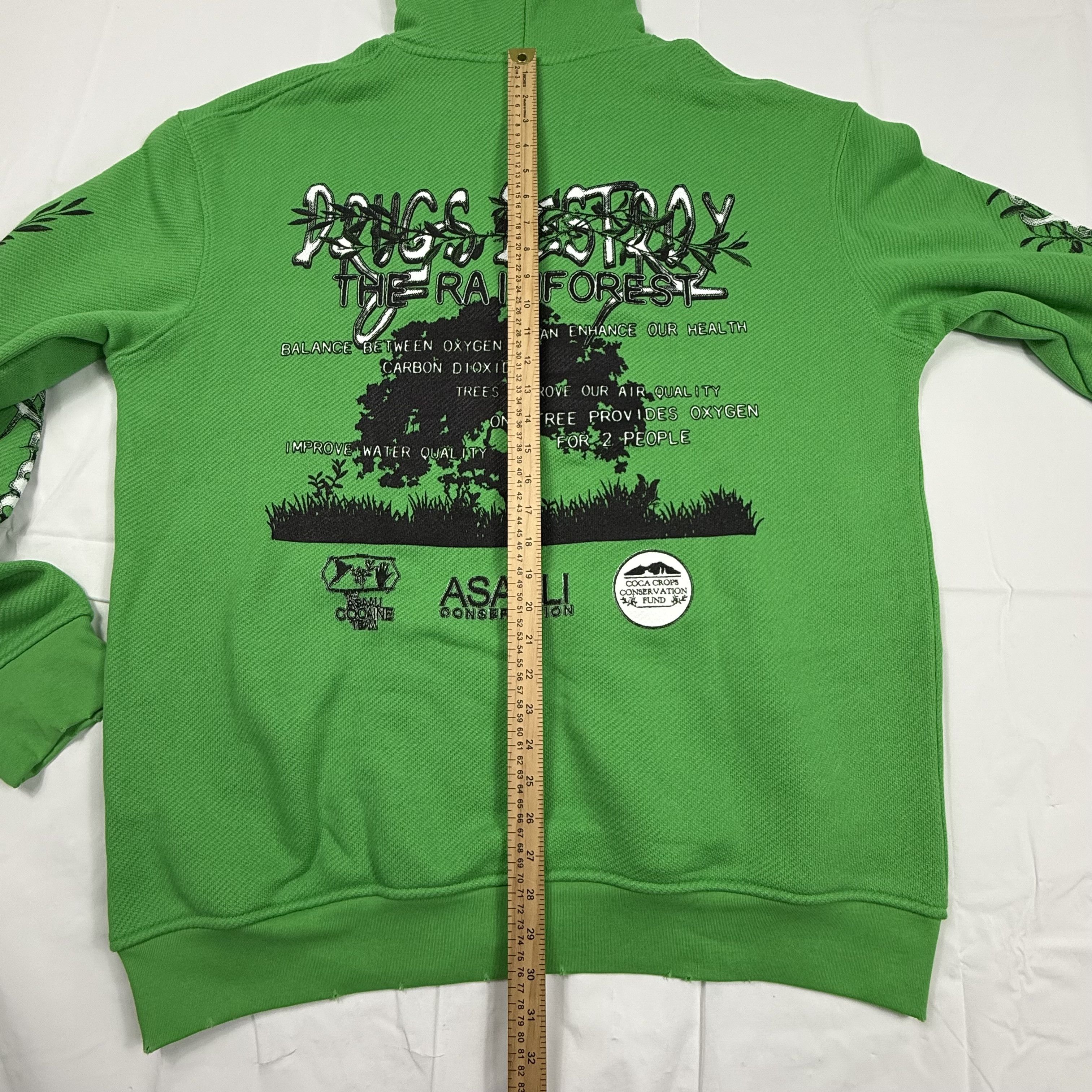 Asaali Asaali Protect Colombia Save The Rainforest Green Hoodie Size US XXL / EU 58 / 5 - 10 Thumbnail