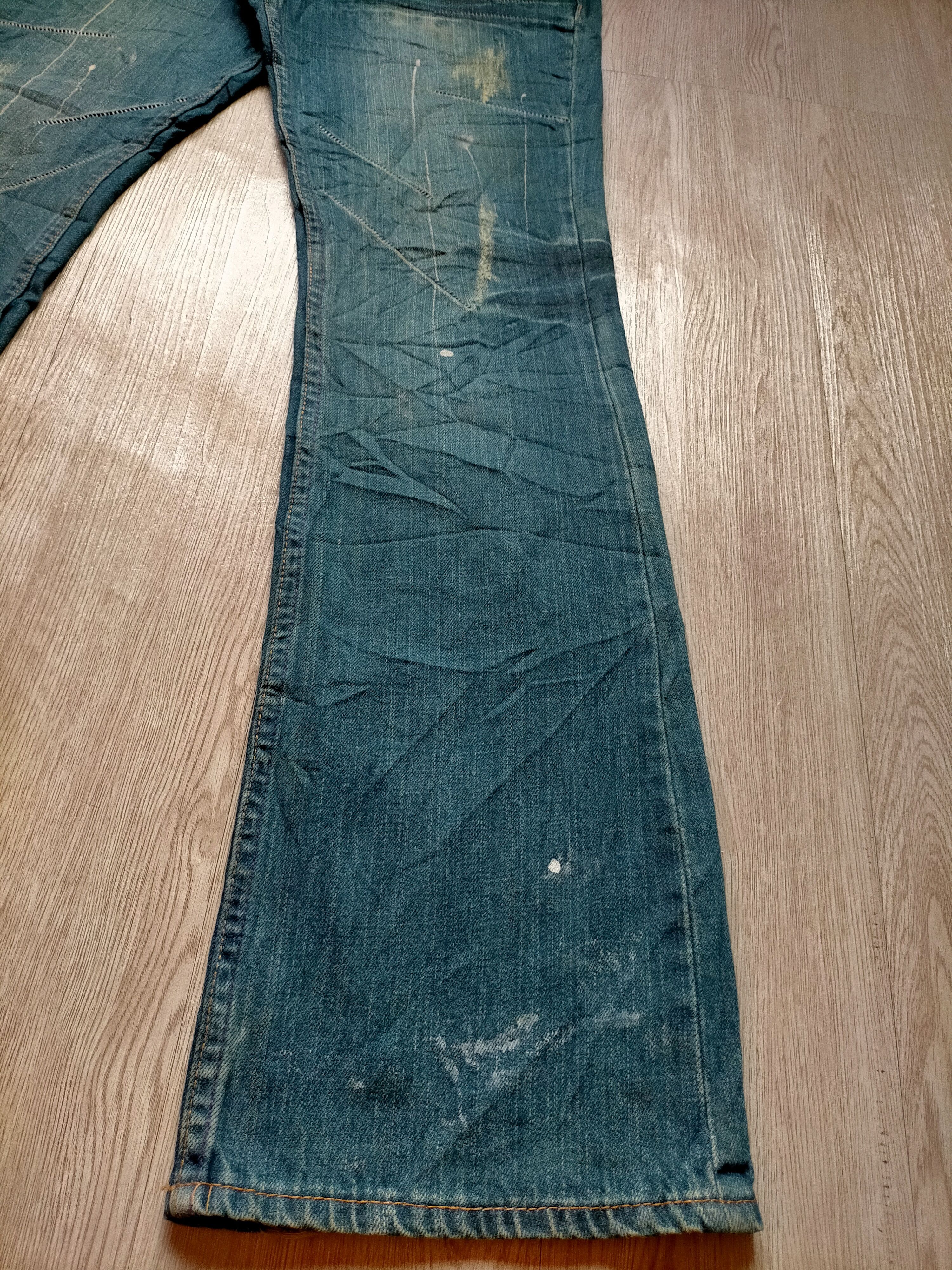 Hysteric Glamour Flare Jeans Root three Rare Design Painted Boot cut Denim Size US 30 / EU 46 - 8 Thumbnail