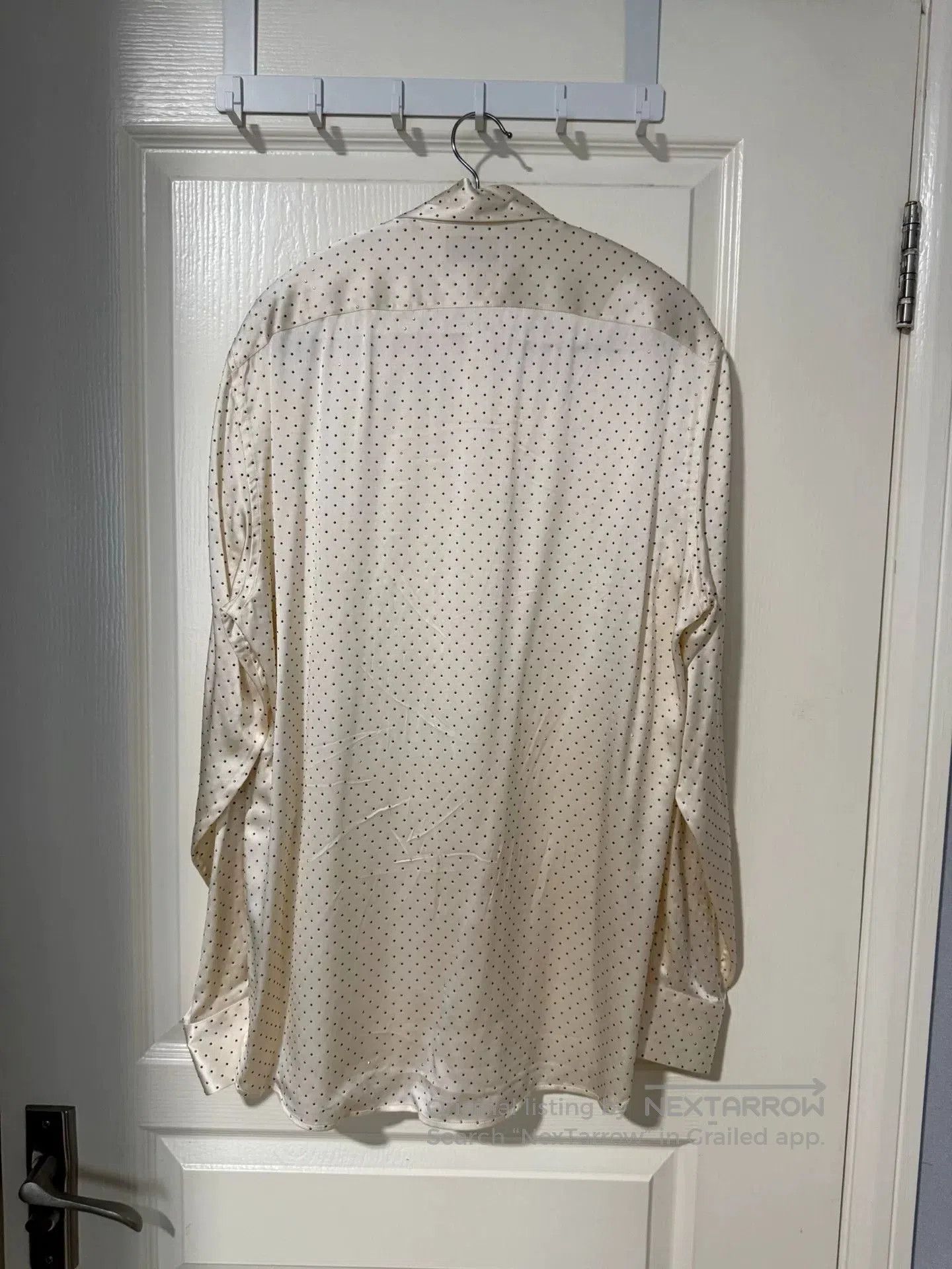 Saint Laurent Paris Saint Laurent Cream Polka Dot Shirt. Size S / US 4 / IT 40 - 3 Thumbnail
