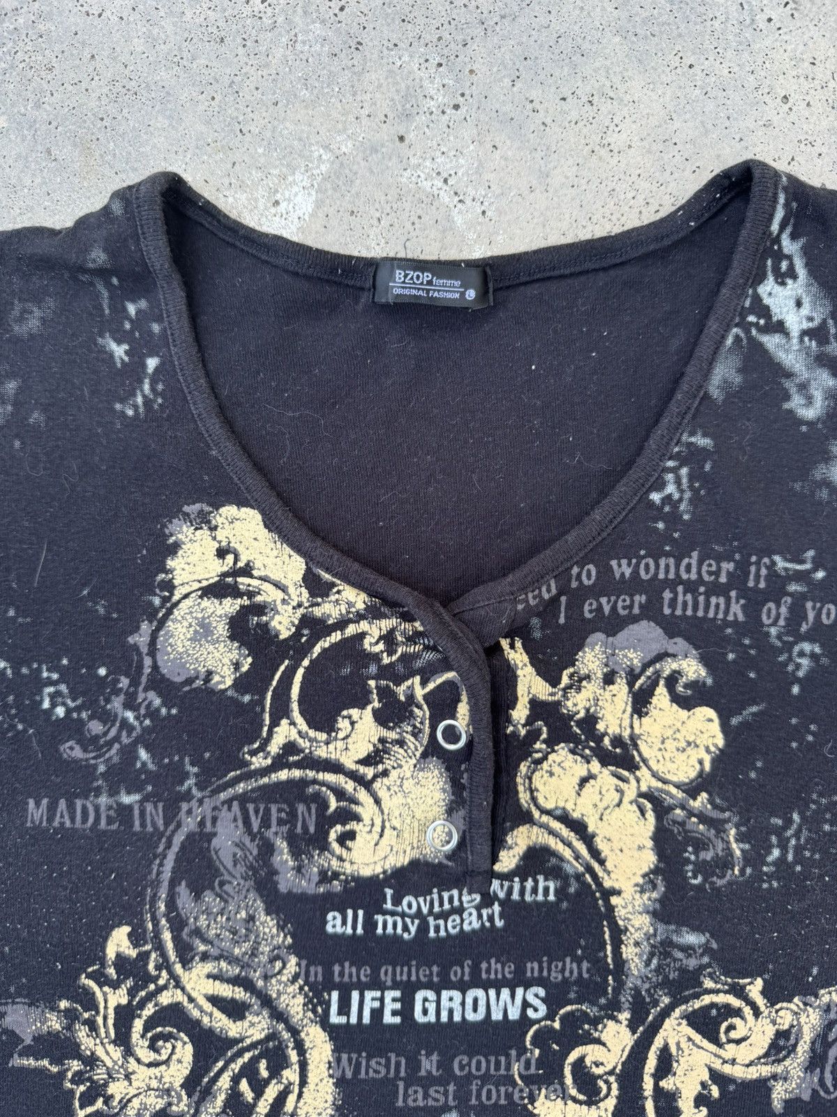 Seditionaries Sick BZOP Femme Wild Poem seditionaries Styled Gothic Tees Size L / US 10 / IT 46 - 5 Thumbnail