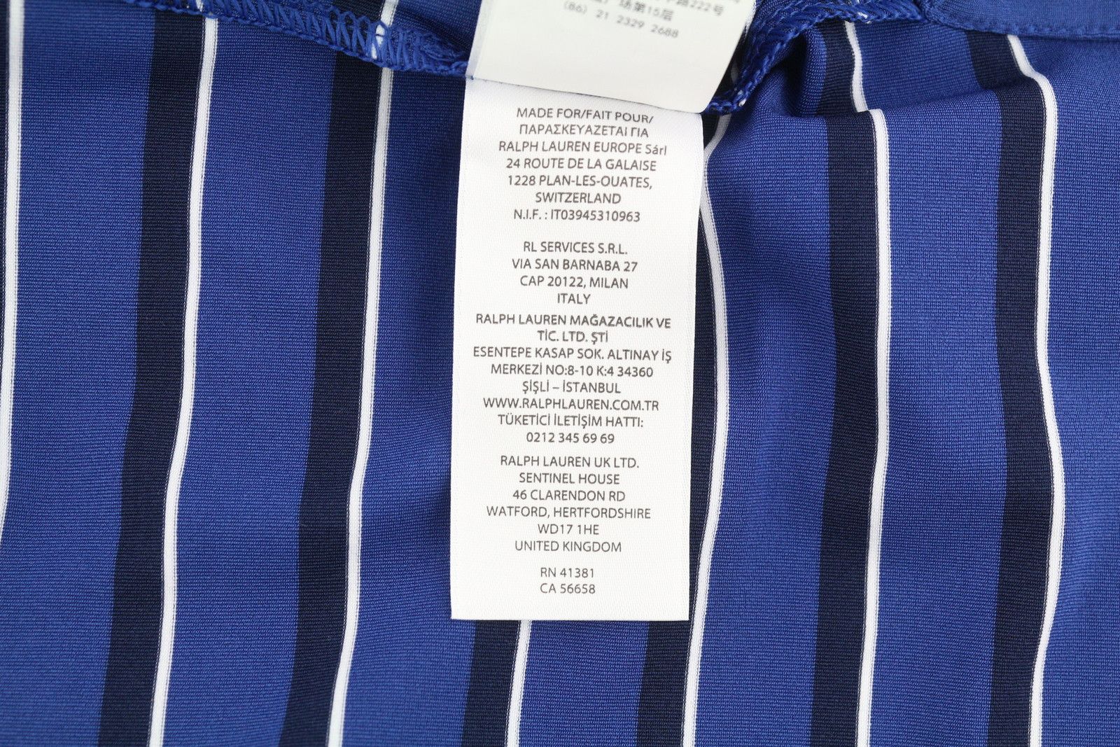 RLX Ralph Lauren GOLF 2XL Blue Striped Polo 84558 Size US XXL / EU 58 / 5 - 12 Thumbnail