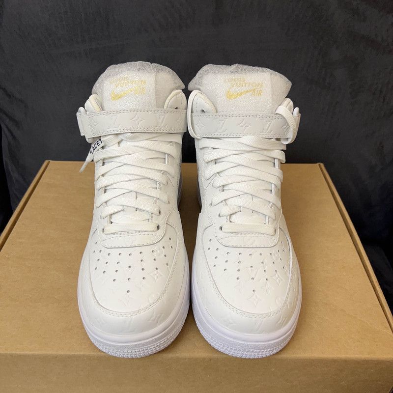 Louis Vuitton Louis Vuitton x Nike Air Force 1 Mid Sneakers -2505 Size US 7.5 / EU 40-41 - 2 Thumbnail