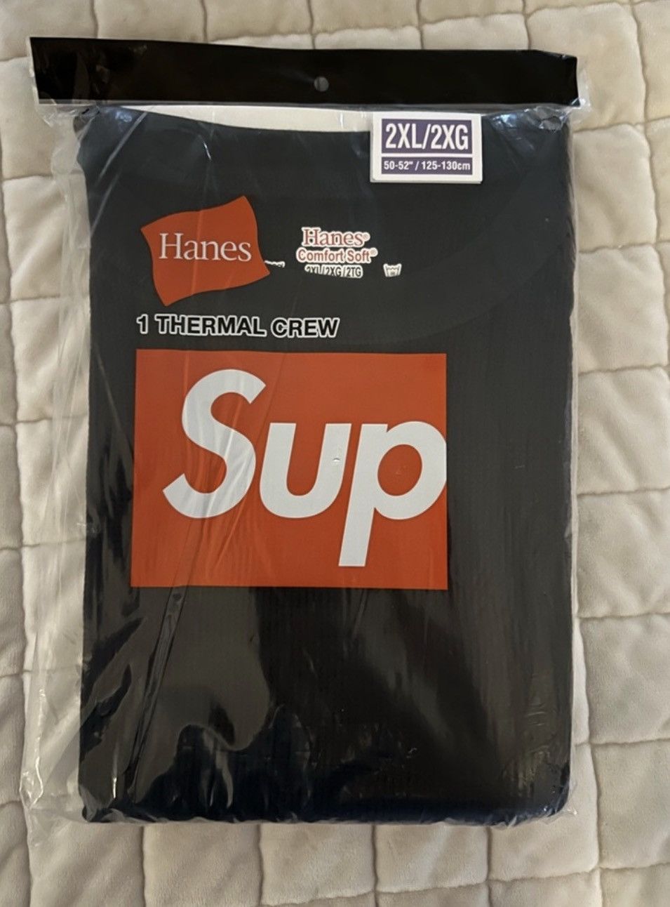 Hanes × Supreme Supreme® Hanes Thermal Crew 1-Pack L/S Top Black Size XXL Size US XXL / EU 58 / 5 - 2 Thumbnail