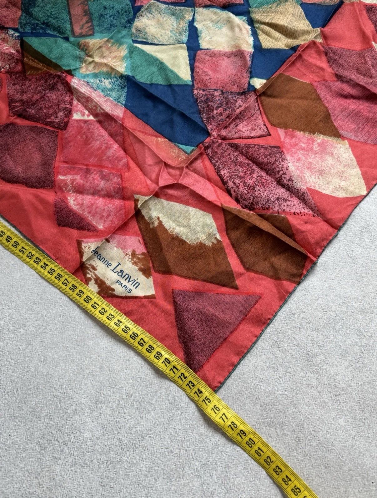 Lanvin JEANNE LANVIN Paris Rare Print Silk Handkerchief Scarf Size ONE SIZE - 6 Thumbnail
