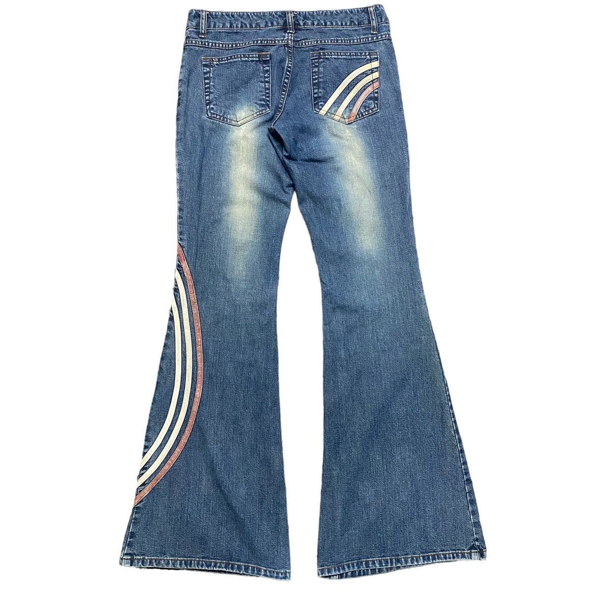 Japanese Brand Super Flare🔥 ALGONQUINS Hypnotic Denim Flare Jeans Size 28" / US 6 / IT 42 - 2 Thumbnail