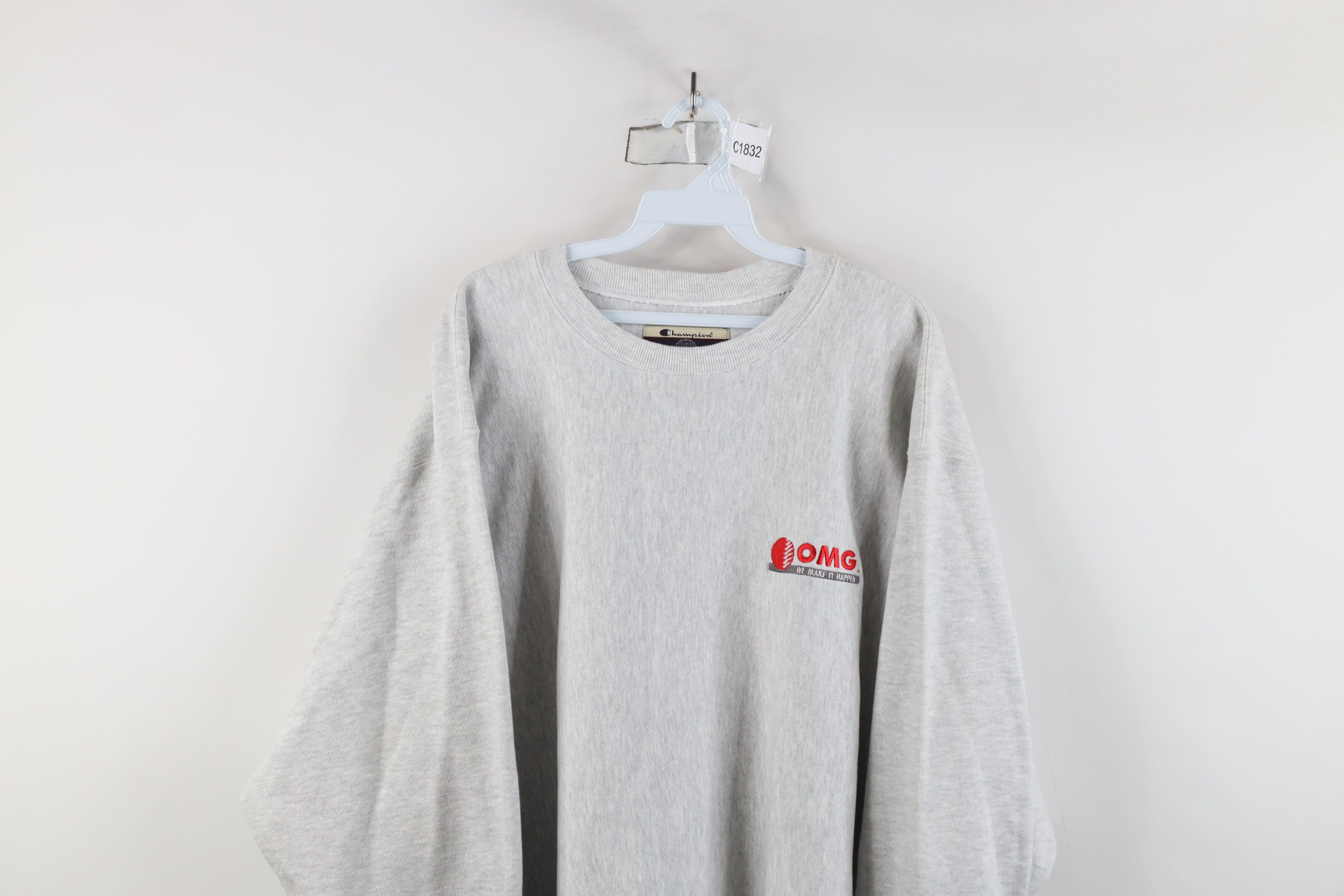 Champion × Vintage Vintage 90s Champion Reverse Weave Crewneck Sweatshirt Gray Size US L / EU 52-54 / 3 - 2 Thumbnail