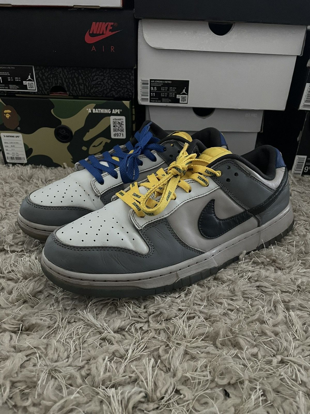 Nike Nike Dunk Low North Carolina At&T x Auggies Size US 12 / EU 45 - 1 Thumbnail