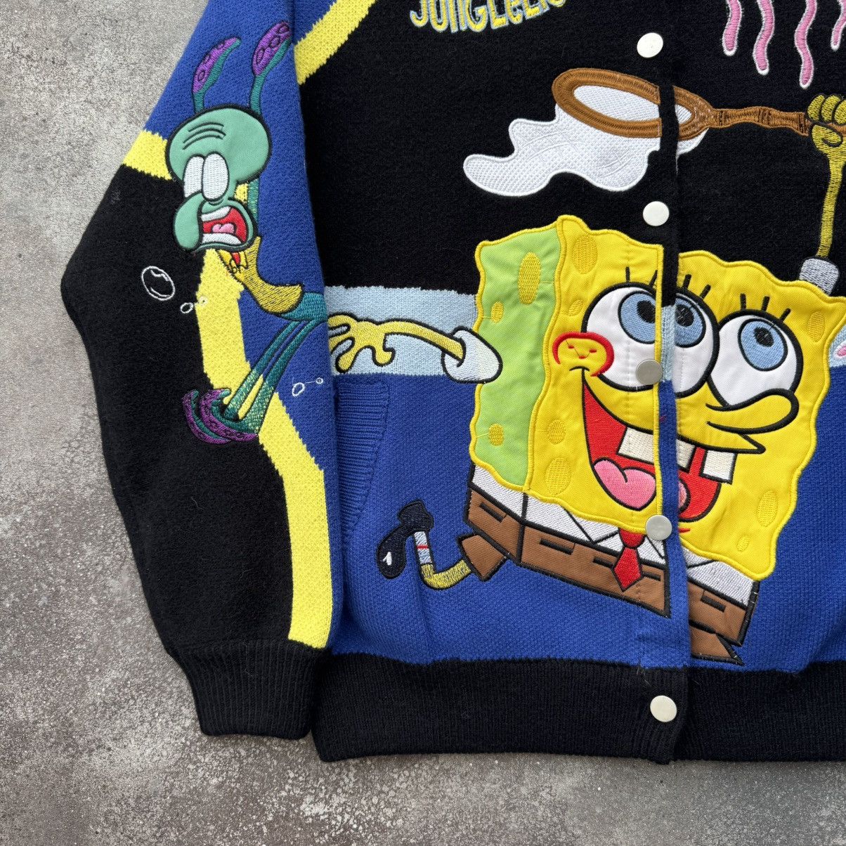 20471120 Sponge Bob Y2K 2000’s Aesthetic Knit Bomber Jacket Size US M / EU 48-50 / 2 - 5 Thumbnail