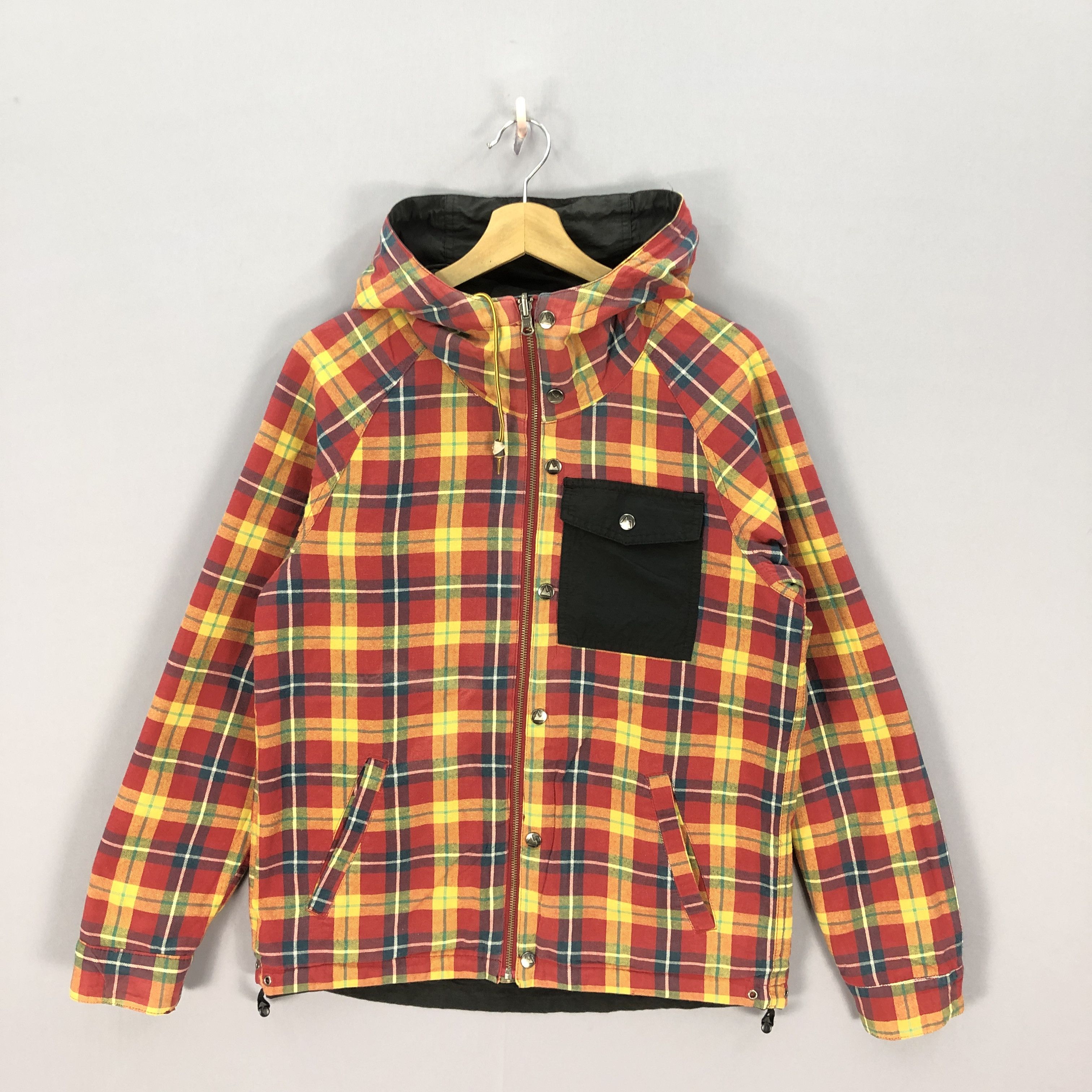 If Six Was Nine × Japanese Brand × Vintage Sixty Forty Checkered Reversible Zip Up Hoodie Jackets Size US M / EU 48-50 / 2 - 1 Thumbnail
