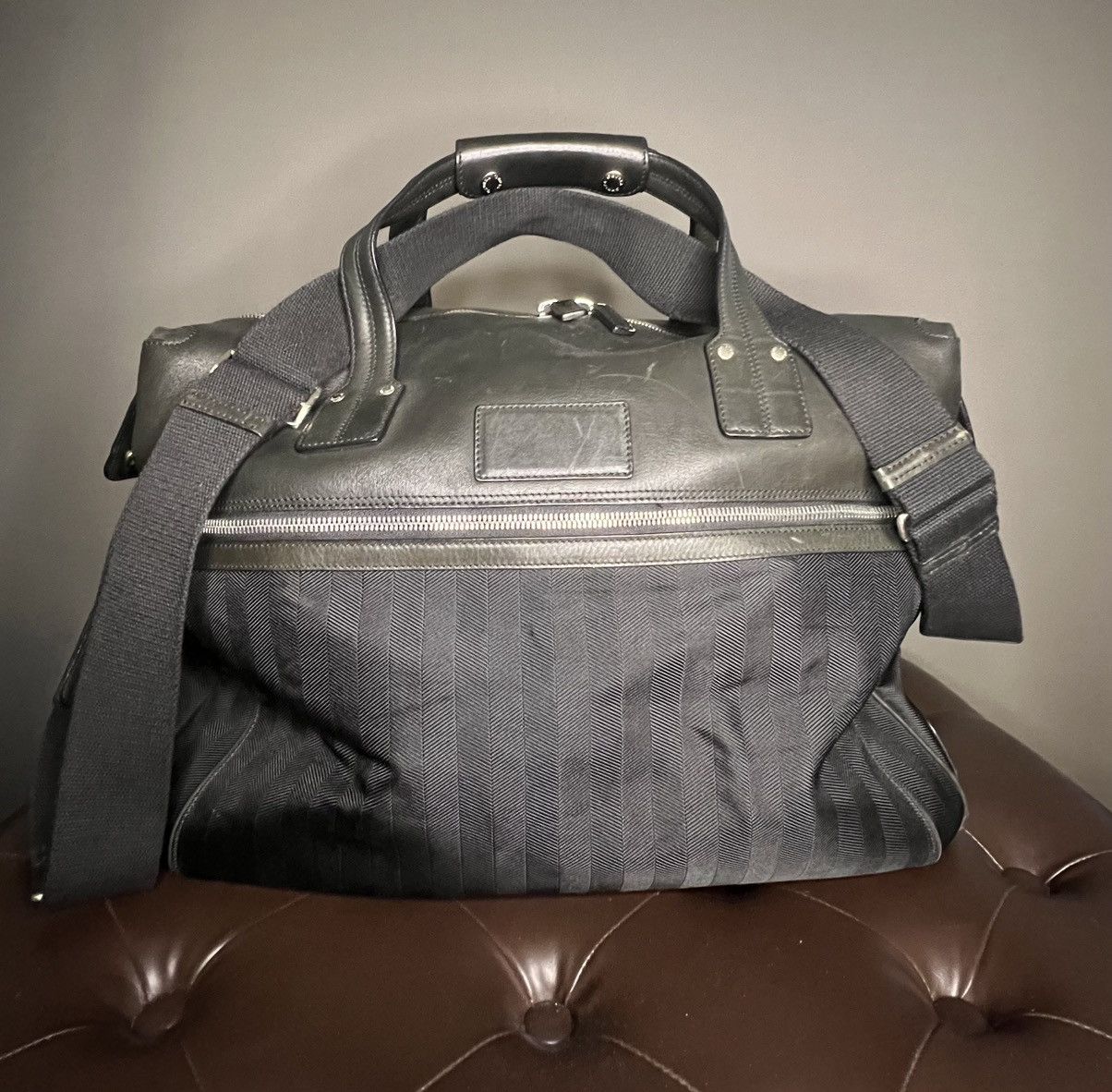 Ghurka Ghurka black leather carry on travel duffle bag Size ONE SIZE - 2 Thumbnail