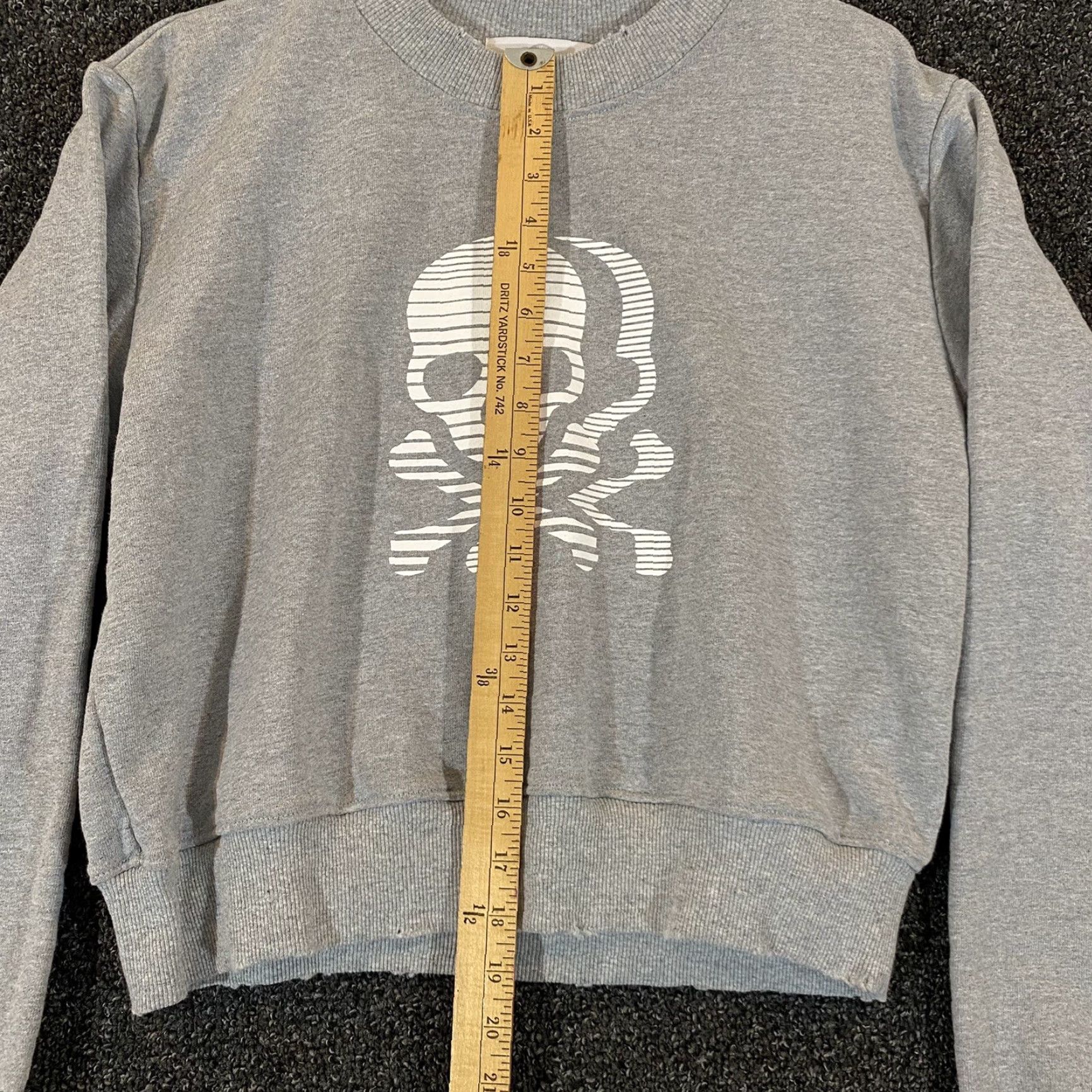 Vintage VINTAGE SoulCycle Women's Crop Top Long Sleeve Gray Skull Cycling T-Shirt Athletic Fitness Size M / US 6-8 / IT 42-44 - 6 Thumbnail