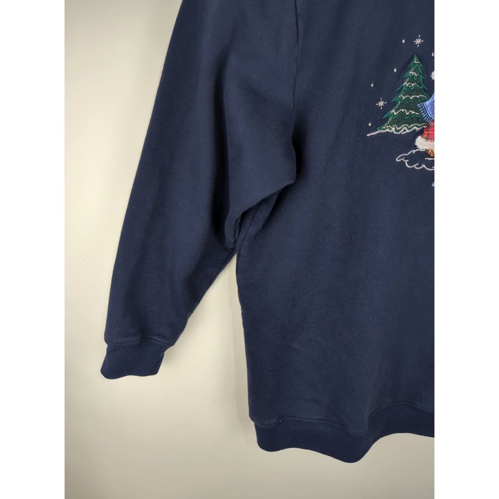 Vintage Bobbie Brooks Embroidered Large Beary Christmas Sweatshirt Pullover Size L / US 10 / IT 46 - 7 Thumbnail
