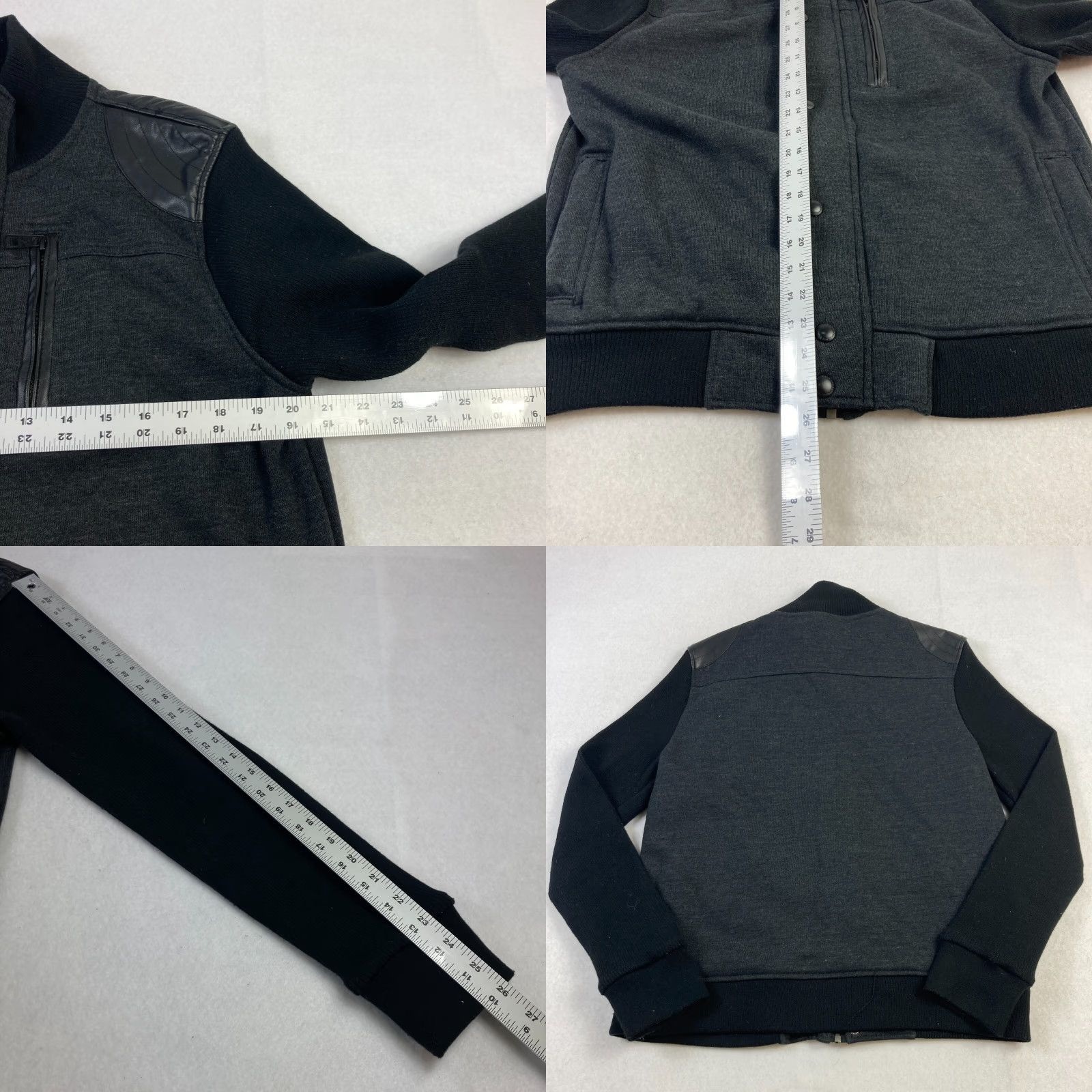 Marcs Marc Ecko Jacket Mens Medium Black Full Zip Knit Bomber Zip Pocket Regular Fit Size US M / EU 48-50 / 2 - 8 Thumbnail
