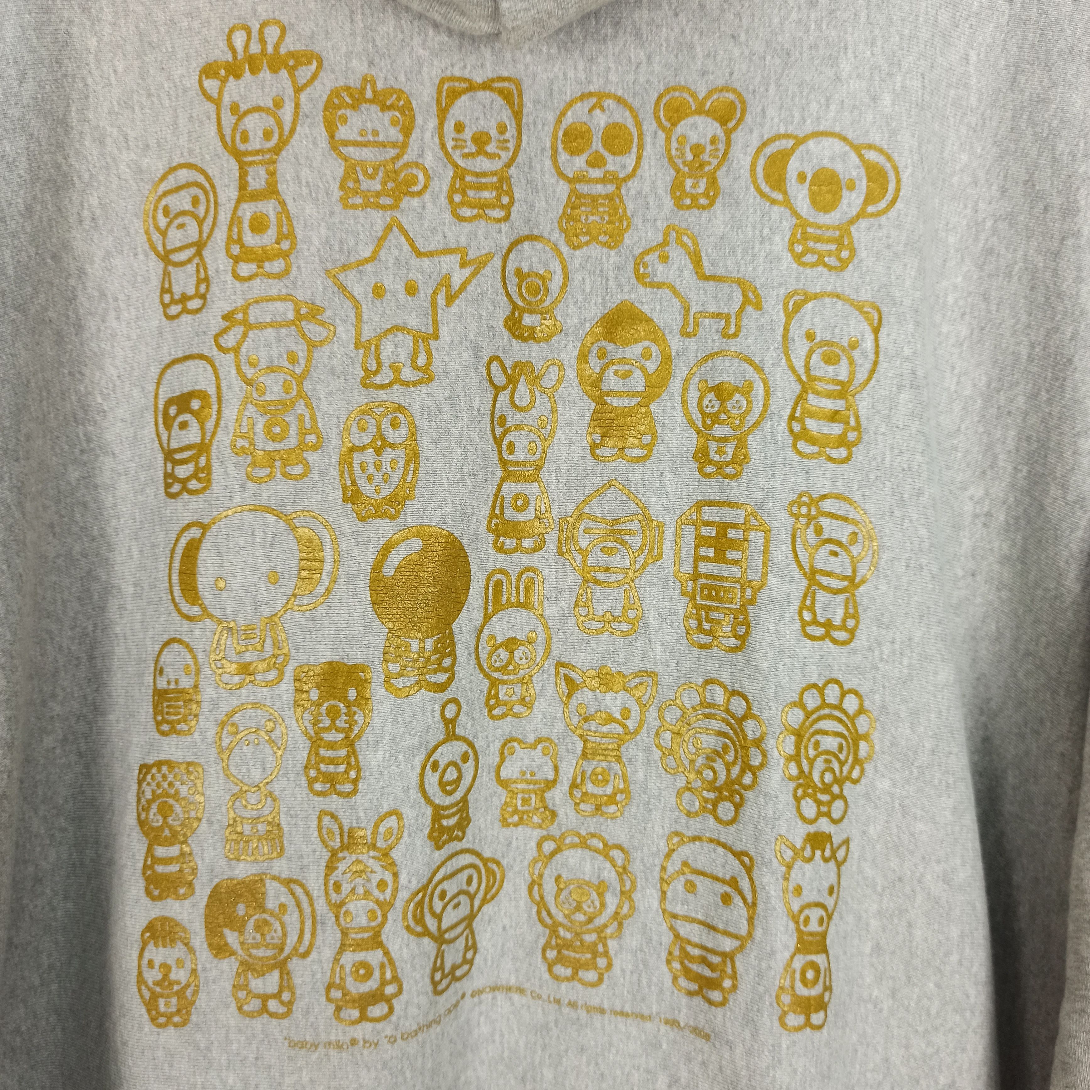 Bape BAPE Milo All-Star Full Zip Hoodie Gray X Gold A Bathing Ape Size US XL / EU 56 / 4 - 2 Thumbnail