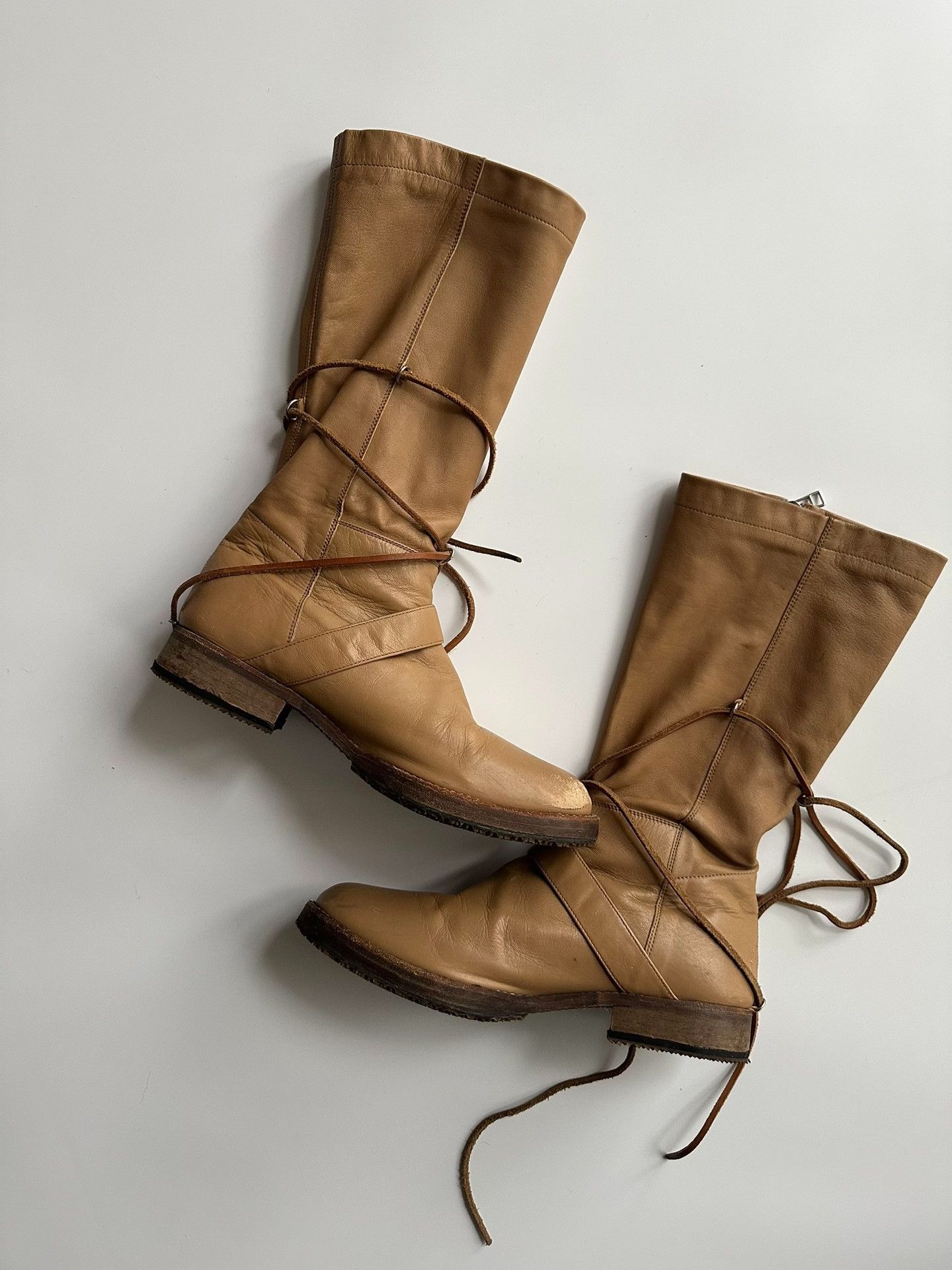 Undercover UNDERCOVER size s 05AW ART&CRAFT Period Bandage Leather Boo Size US 4.5 / IT 34.5 - 2 Thumbnail