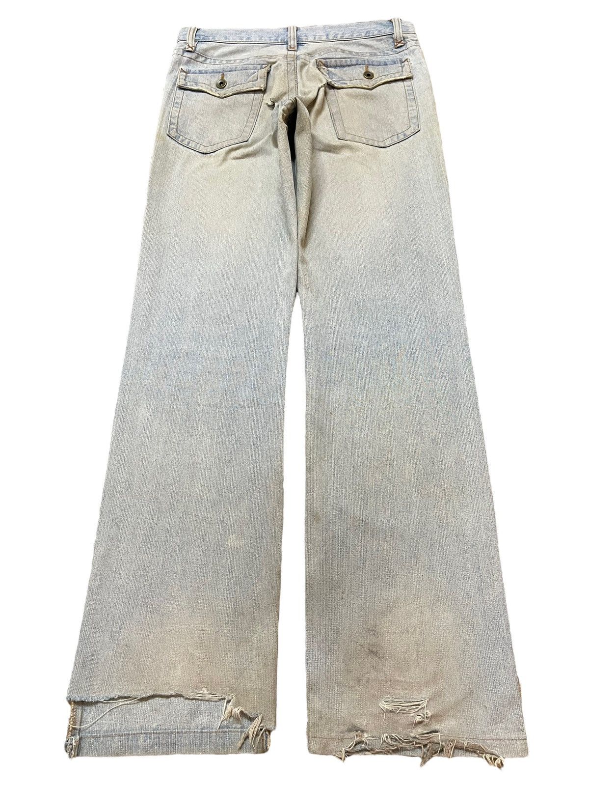 In The Attic Vintage Japanese Brand Mud Faded Wash Style Loose Jeans Size US 32 / EU 48 - 2 Thumbnail
