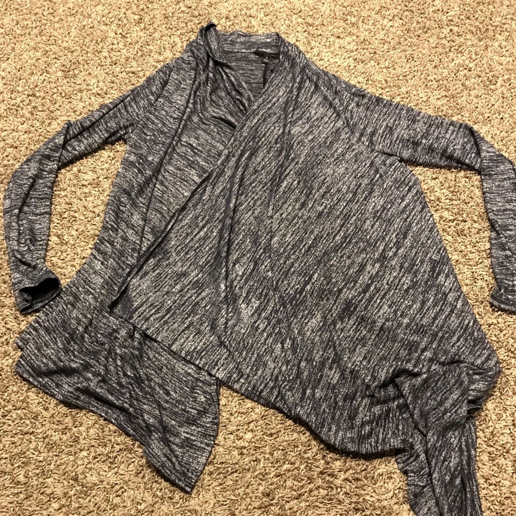 Banana Republic banana republic womens S navy blue gray open cardigan polyester blend a15 Size S / US 4 / IT 40 - 2 Thumbnail