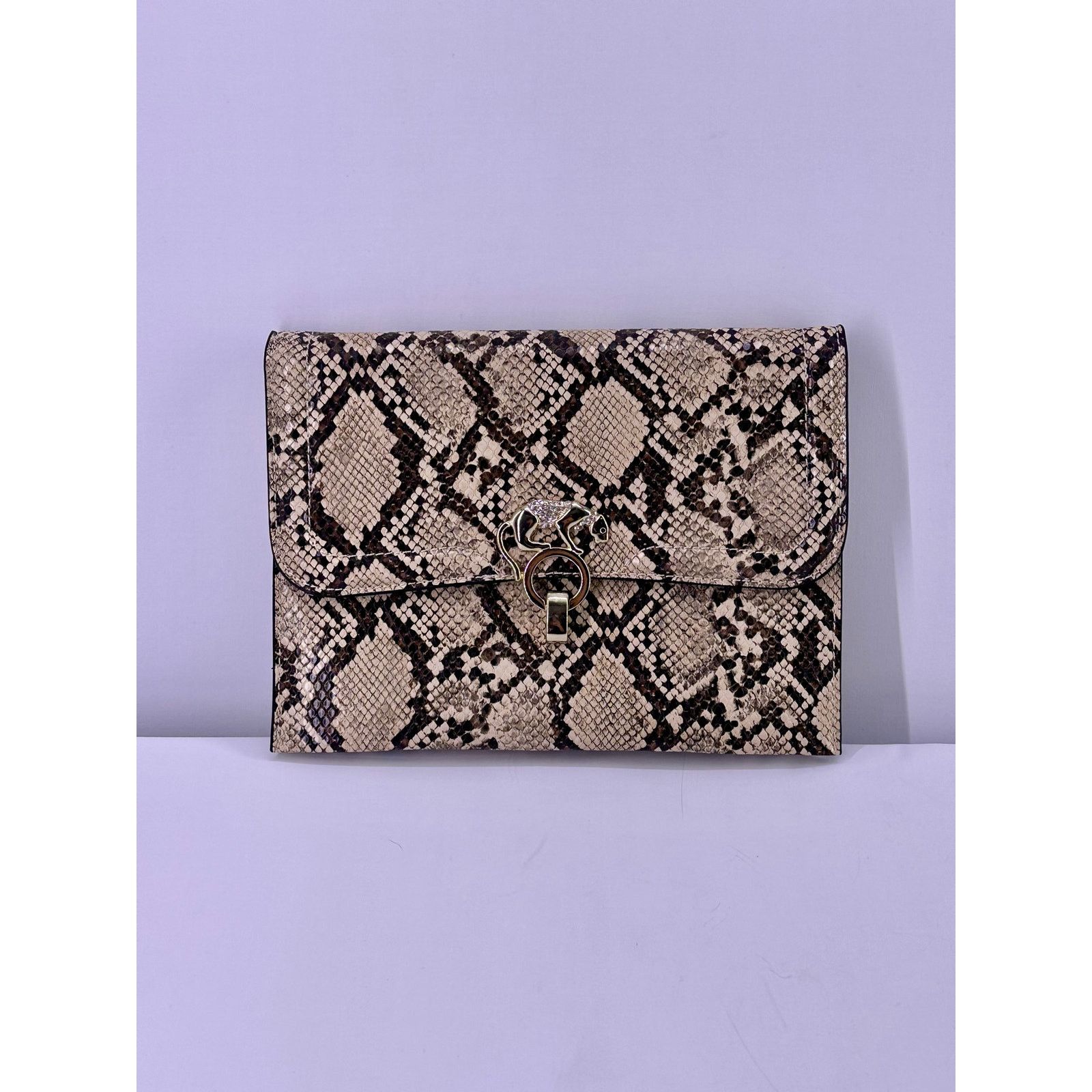 & Other Stories Vintage Snake Leather Shoulder Bag Jaguar Gold Lock Size ONE SIZE - 2 Thumbnail