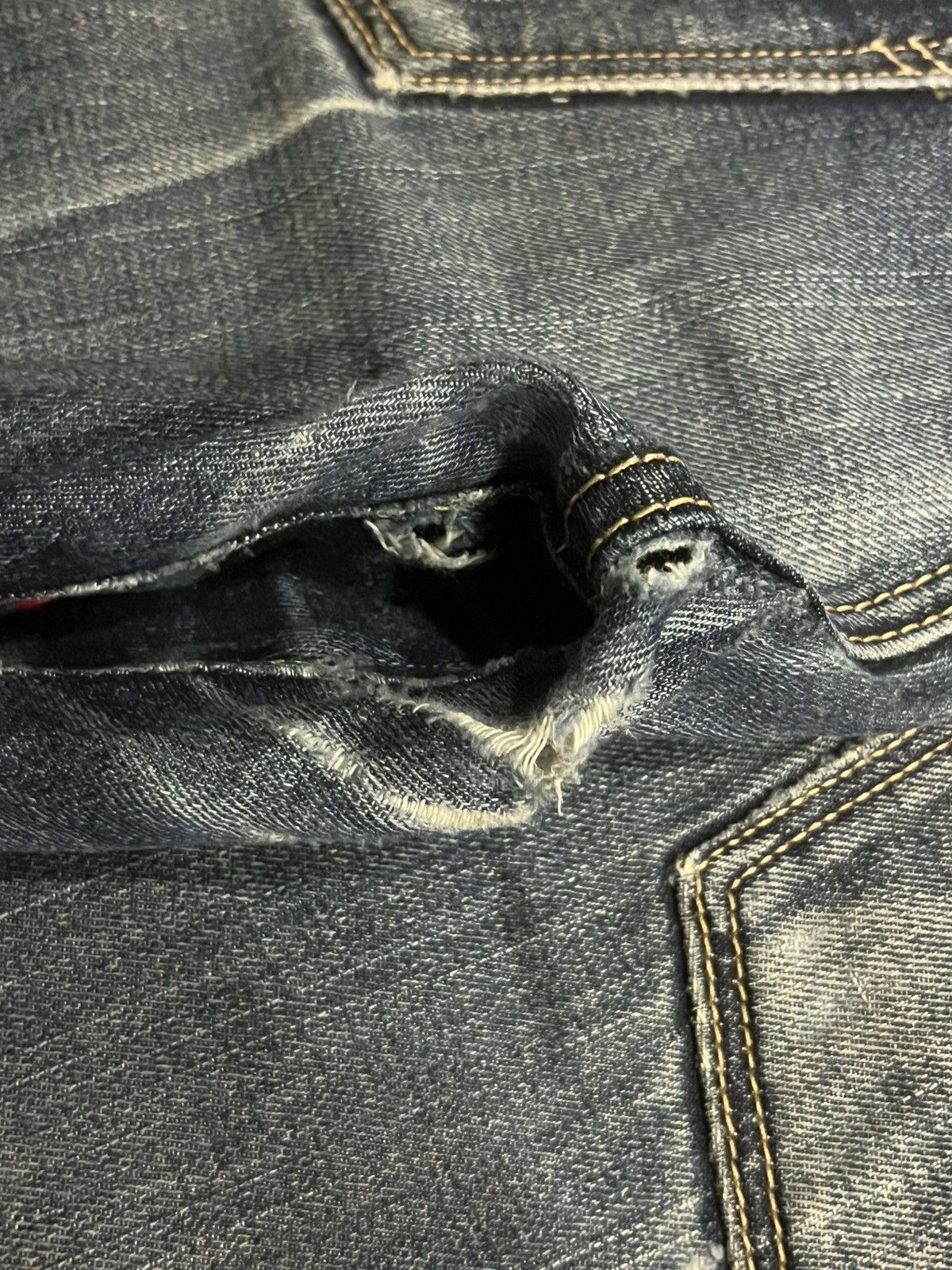 Kapital ⚡️Vintage⚡️Edwin 505Z Blue Washed Buckle Back Selvedge Jeans Size US 30 / EU 46 - 12 Thumbnail