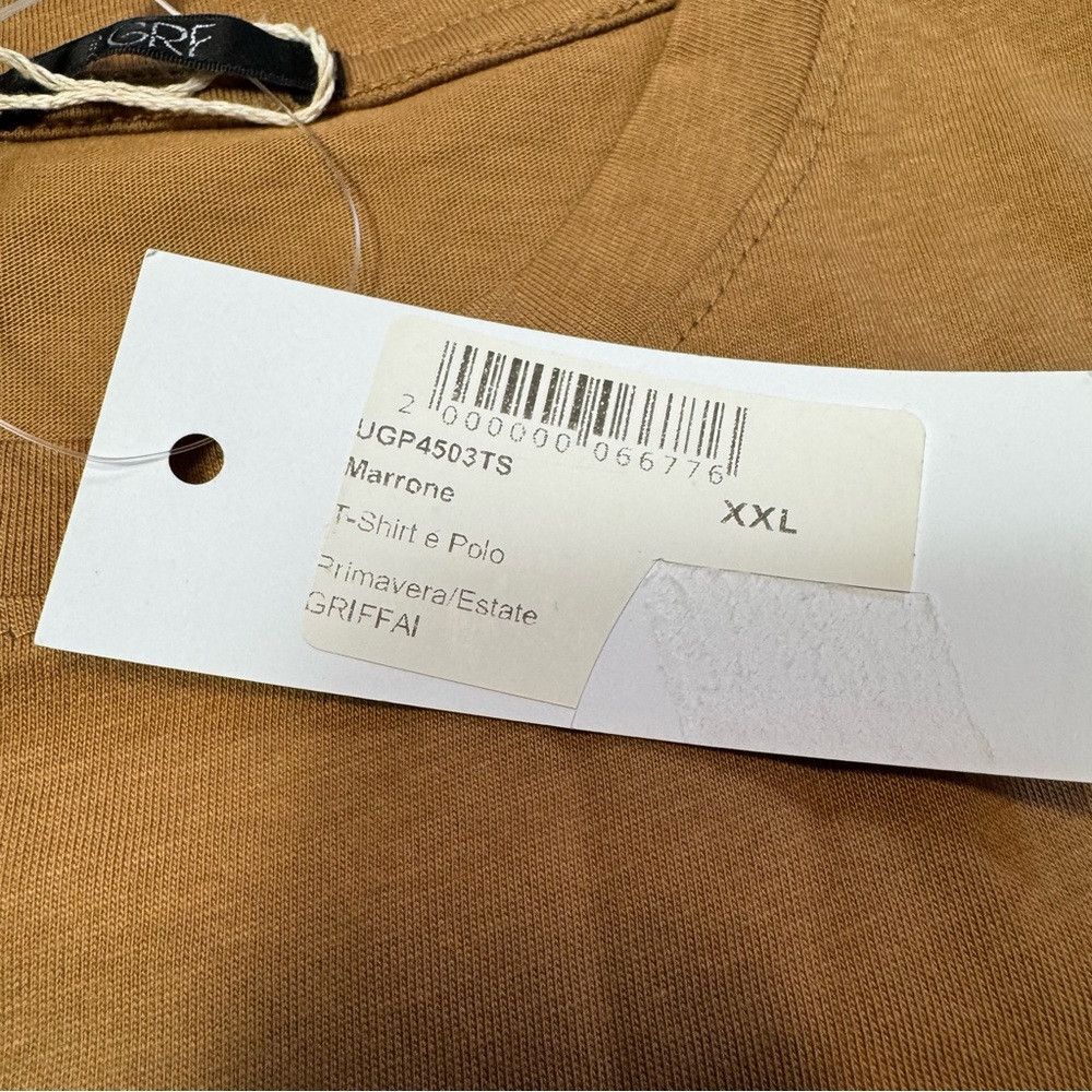 Other NWT New GRF GRIFFAI Brown Embroidered Pocket Cotton T-Shirt Size US L / EU 52-54 / 3 - 7 Thumbnail