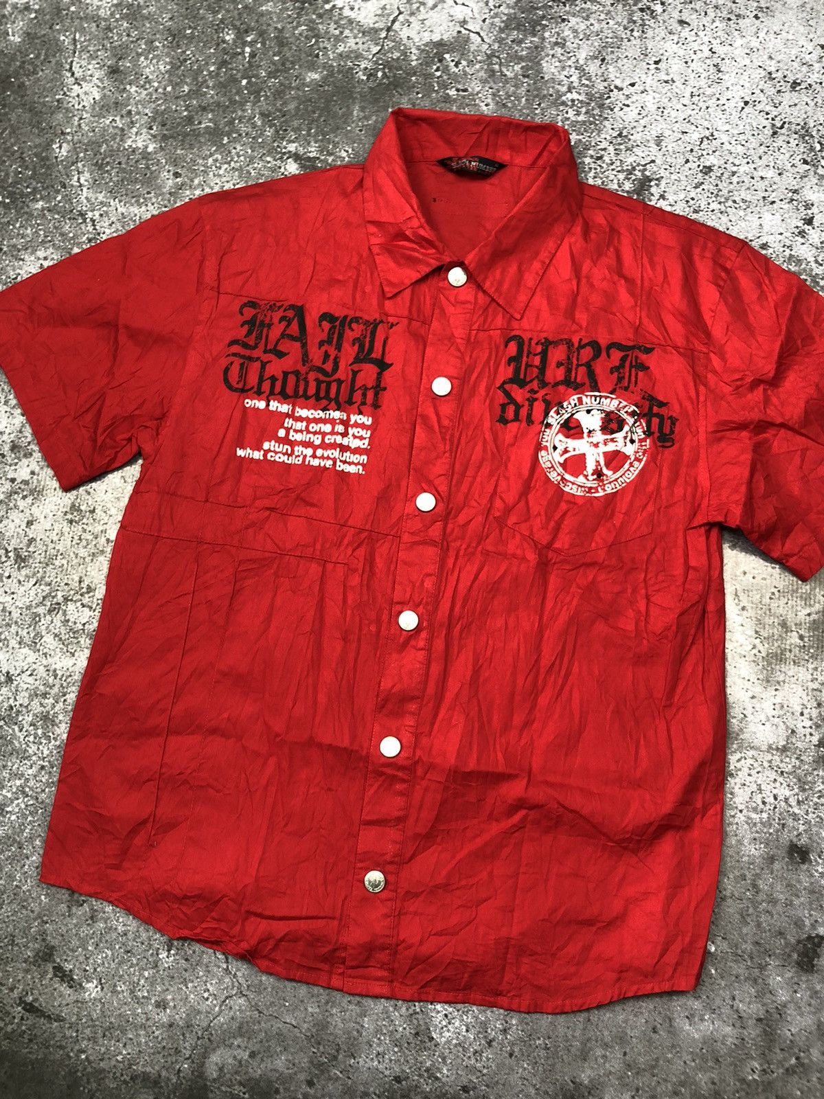 14th Addiction × If Six Was Nine × KMRii SLASH NUMBER BUTTON SHIRT Size US L / EU 52-54 / 3 - 2 Thumbnail