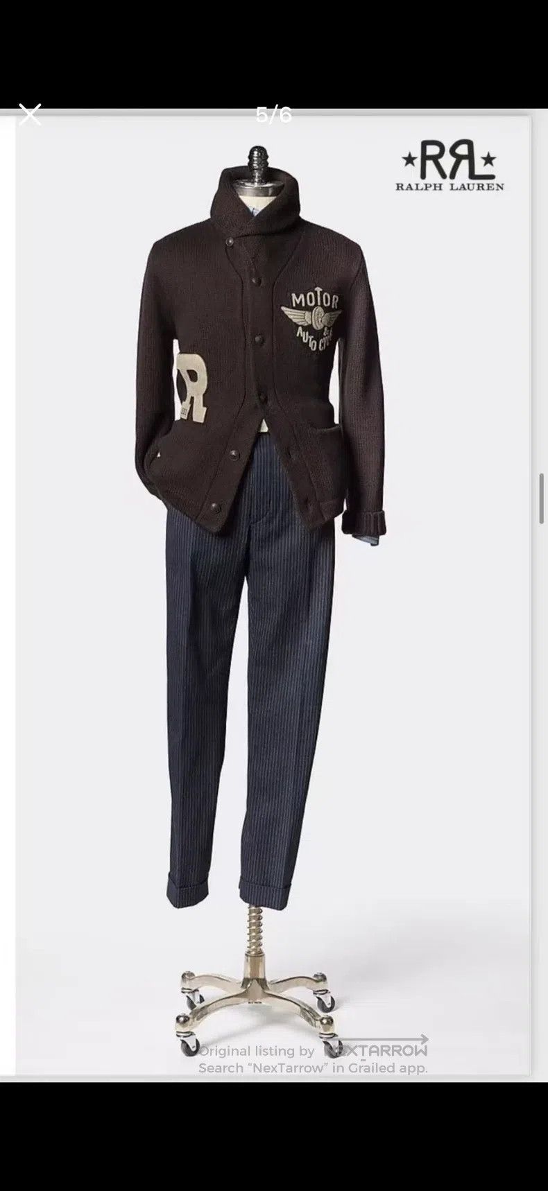 RRL Ralph Lauren RRL Ralph Lauren Green Fruit Collar Cashmere Cardigan Size US S / EU 44-46 / 1 - 6 Thumbnail
