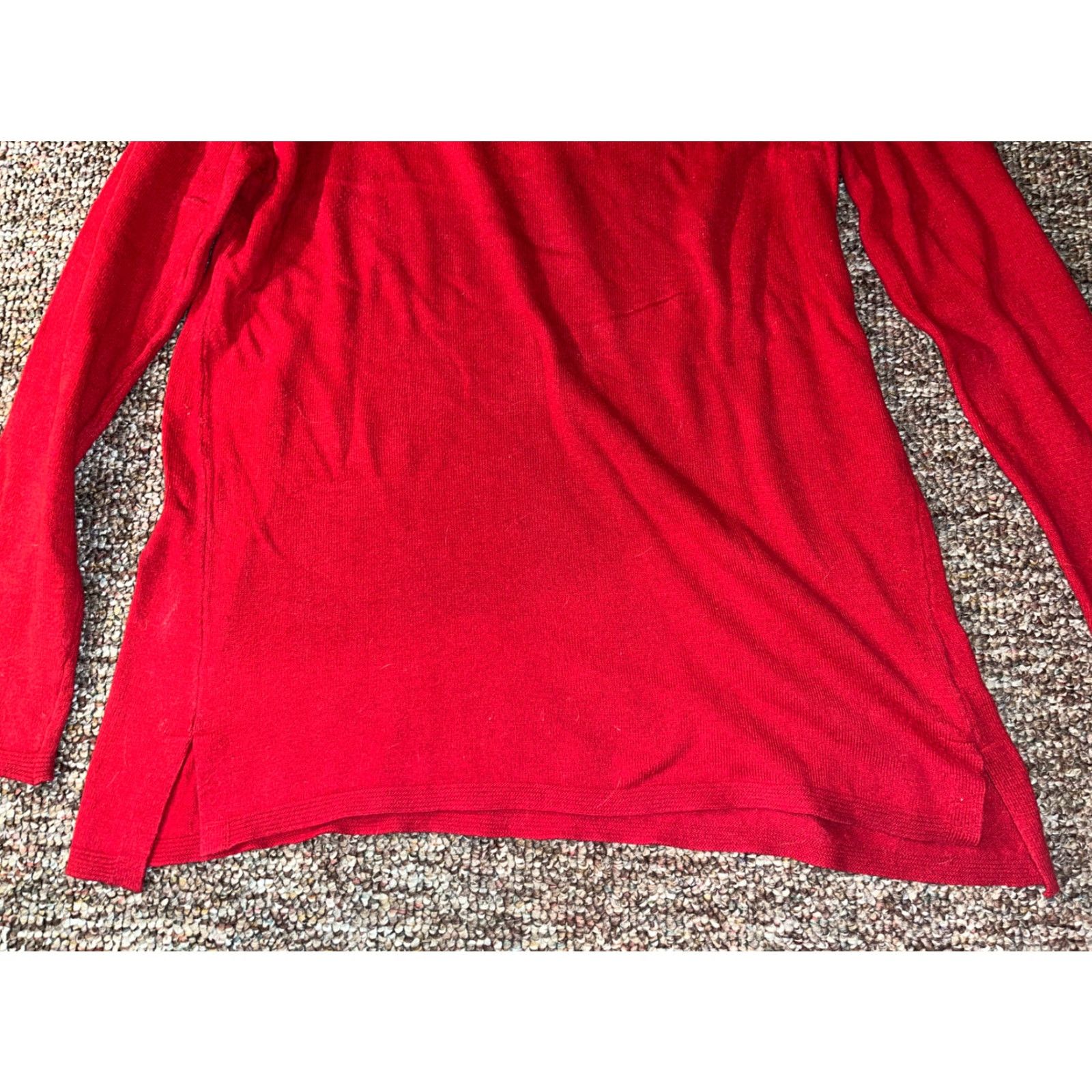 J. Jill VINTAGE J. Jill Women's Shirt Blouse Adult Small Long Sleeve Cotton Blend Red Casual Seasonal Size S / US 4 / IT 40 - 4 Thumbnail