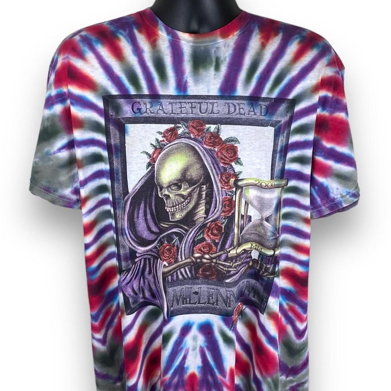 image of Band Tees x Grateful Dead Vintage 90's Grateful Dead Tie Dye Band Music Tour Tshirt, Men's (Size XL