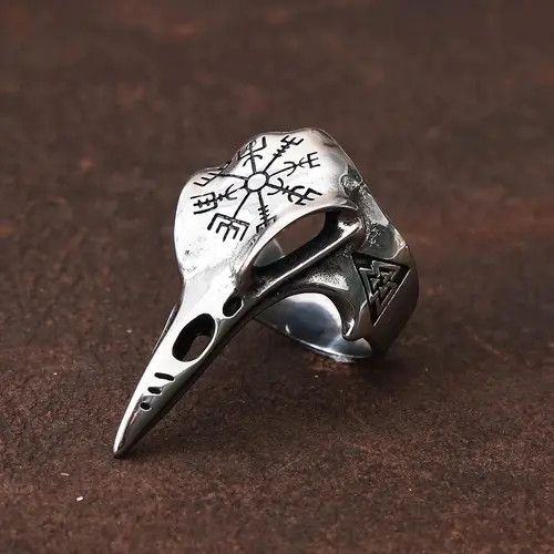 Jewelry Crow Skull Ring Size ONE SIZE - 4 Thumbnail