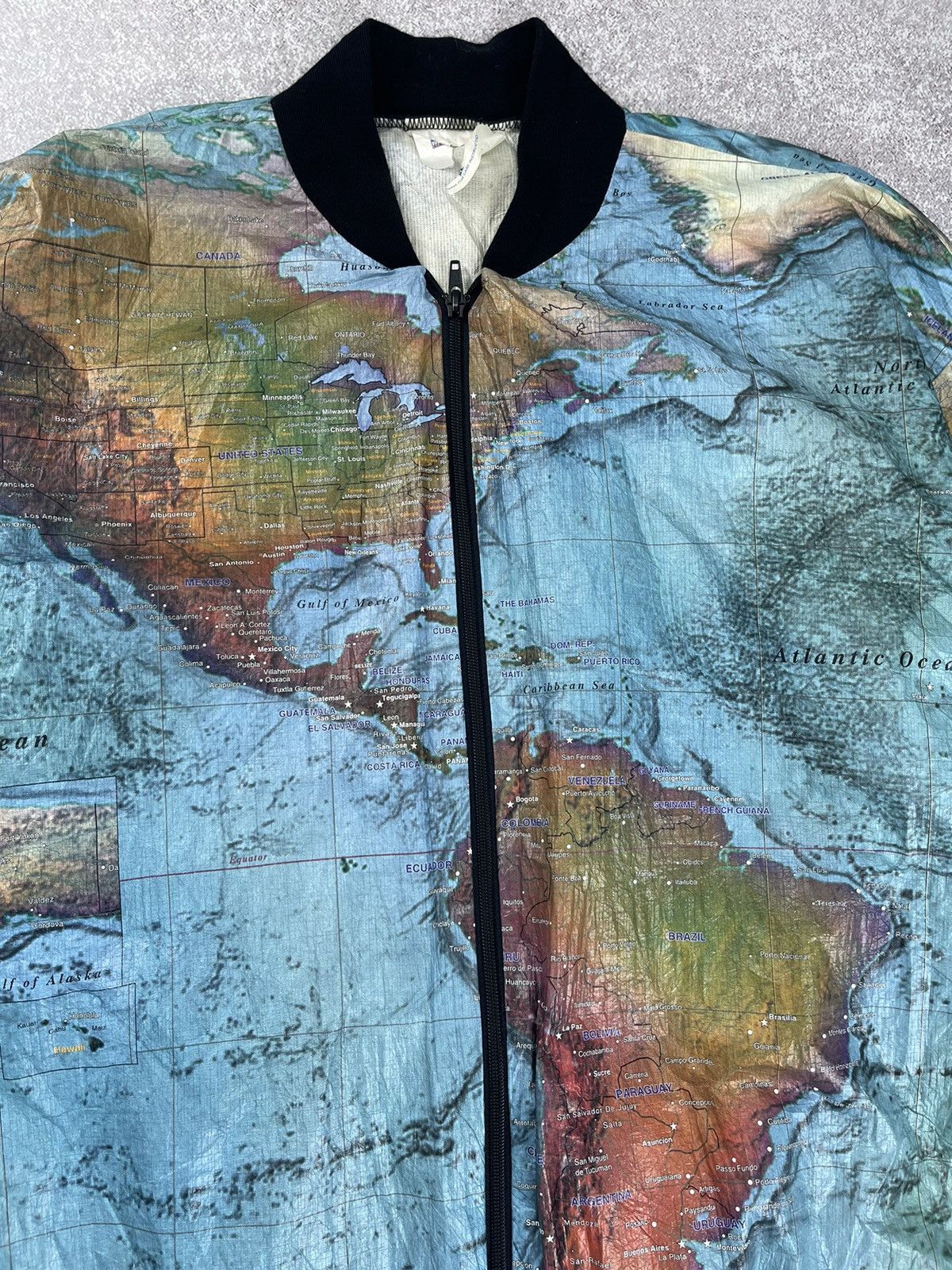 Vintage Vintage1998 World Map All Over Print Jacket Kurt Cobain Size US XL / EU 56 / 4 - 4 Thumbnail