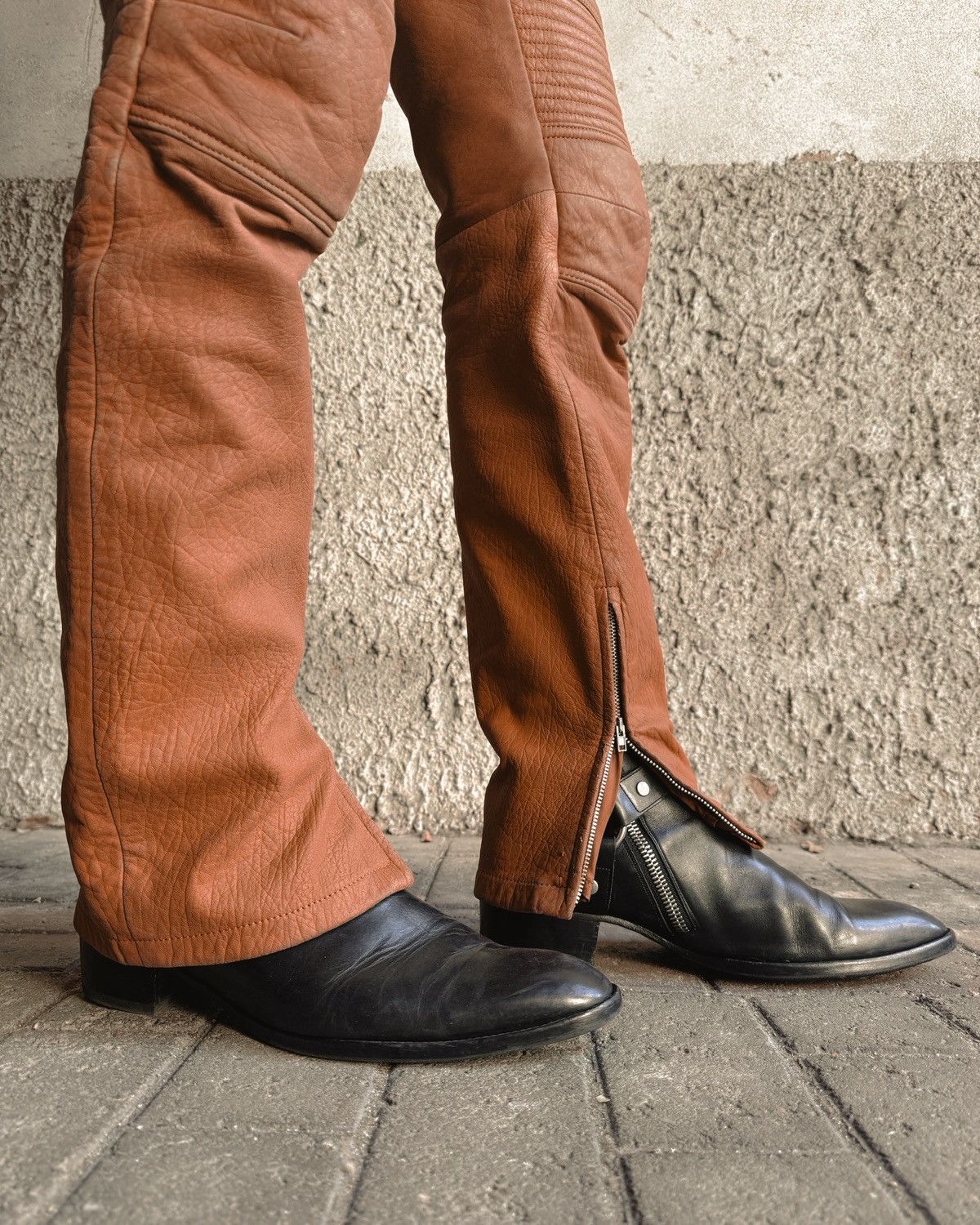 Helmut Lang Helmut Lang FW1999 “Safety Orange” Astro Biker leather pants Size US 28 / EU 44 - 8 Thumbnail