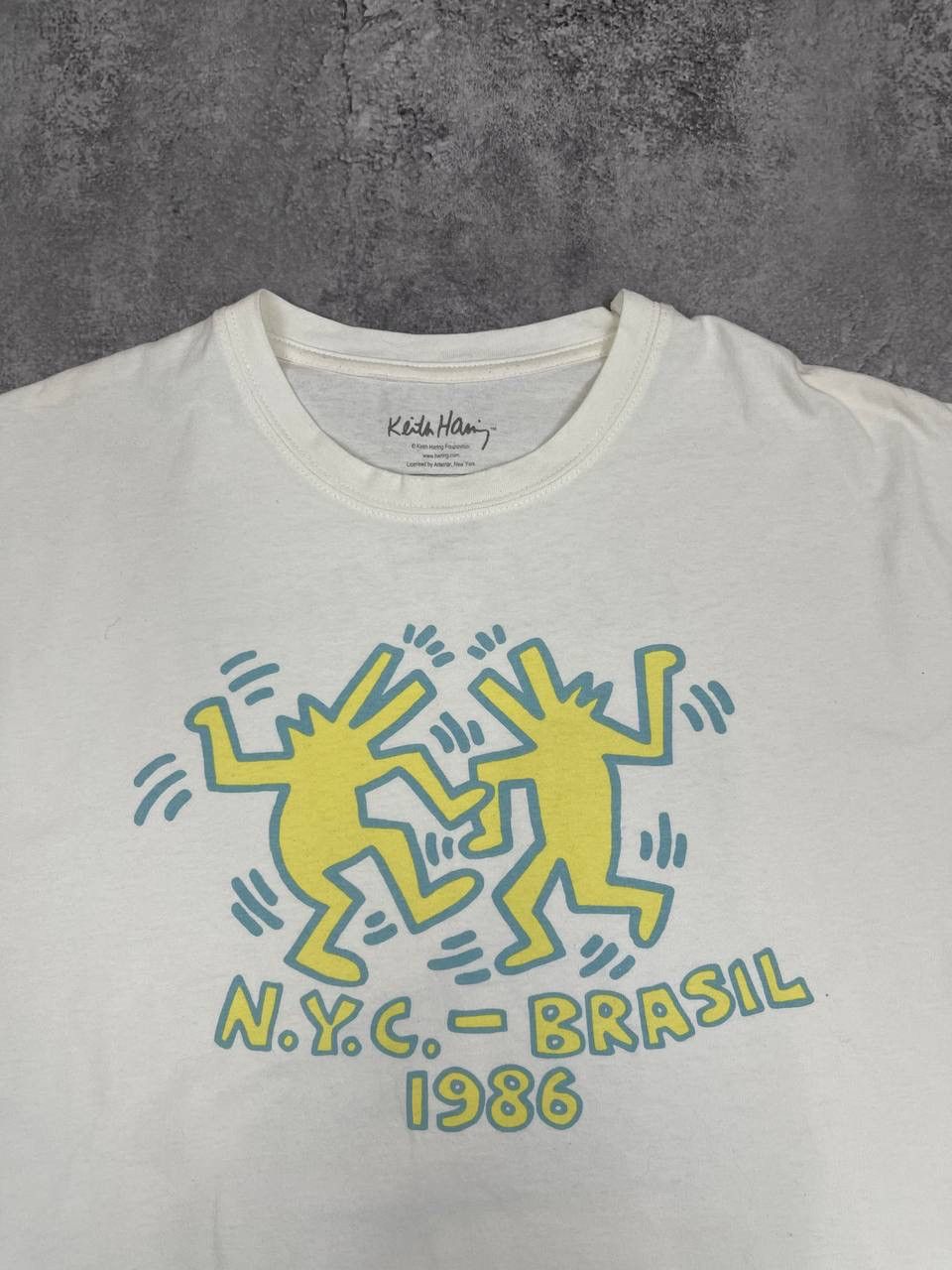Keith Haring Keith Haring Men Vintage Cotton T-Shirt White Tee Size L Size US L / EU 52-54 / 3 - 2 Thumbnail