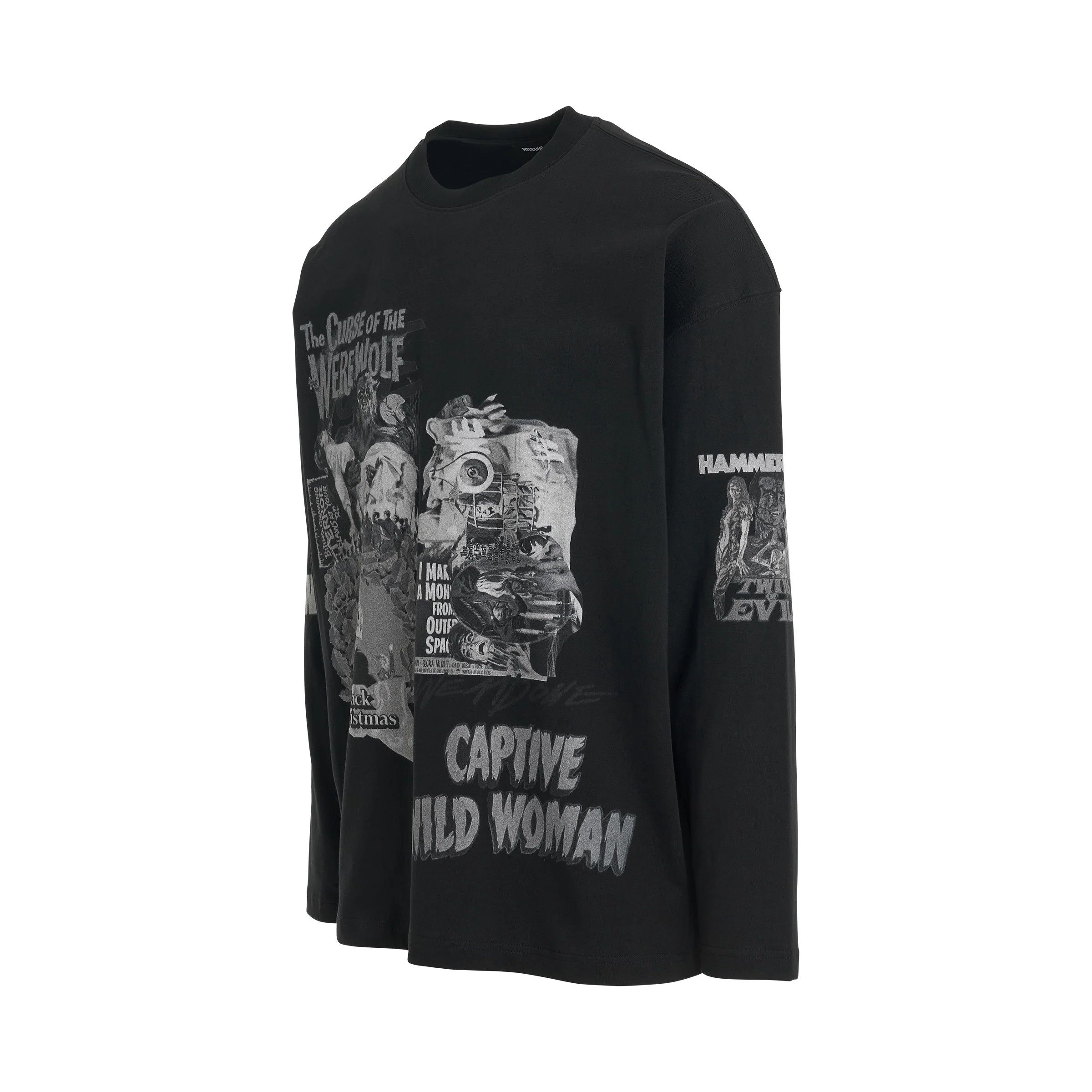 WE11DONE o1mris0824 Horror Collage T-Shirt in Black Size US L / EU 52-54 / 3 - 2 Thumbnail