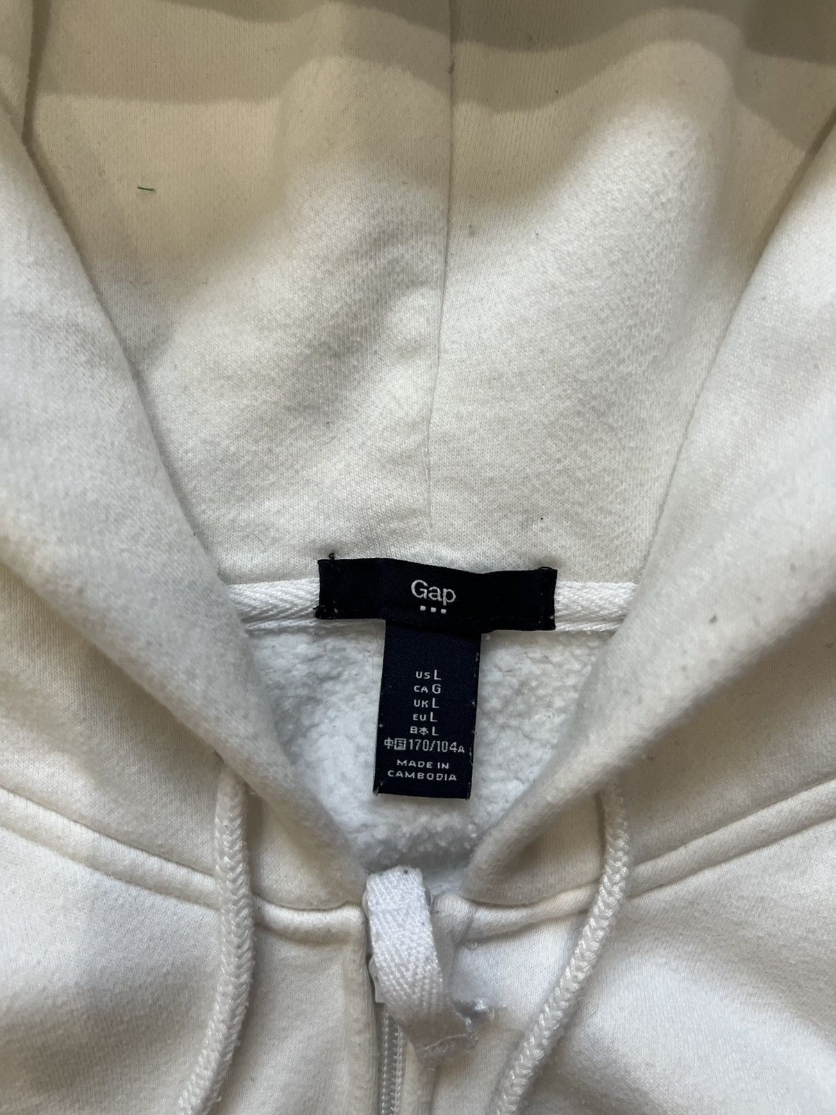 Gap Vintage 90's Gap Usa Gray Fleece Logo Zip Hoodie Y2K Style Size L / US 10 / IT 46 - 3 Thumbnail